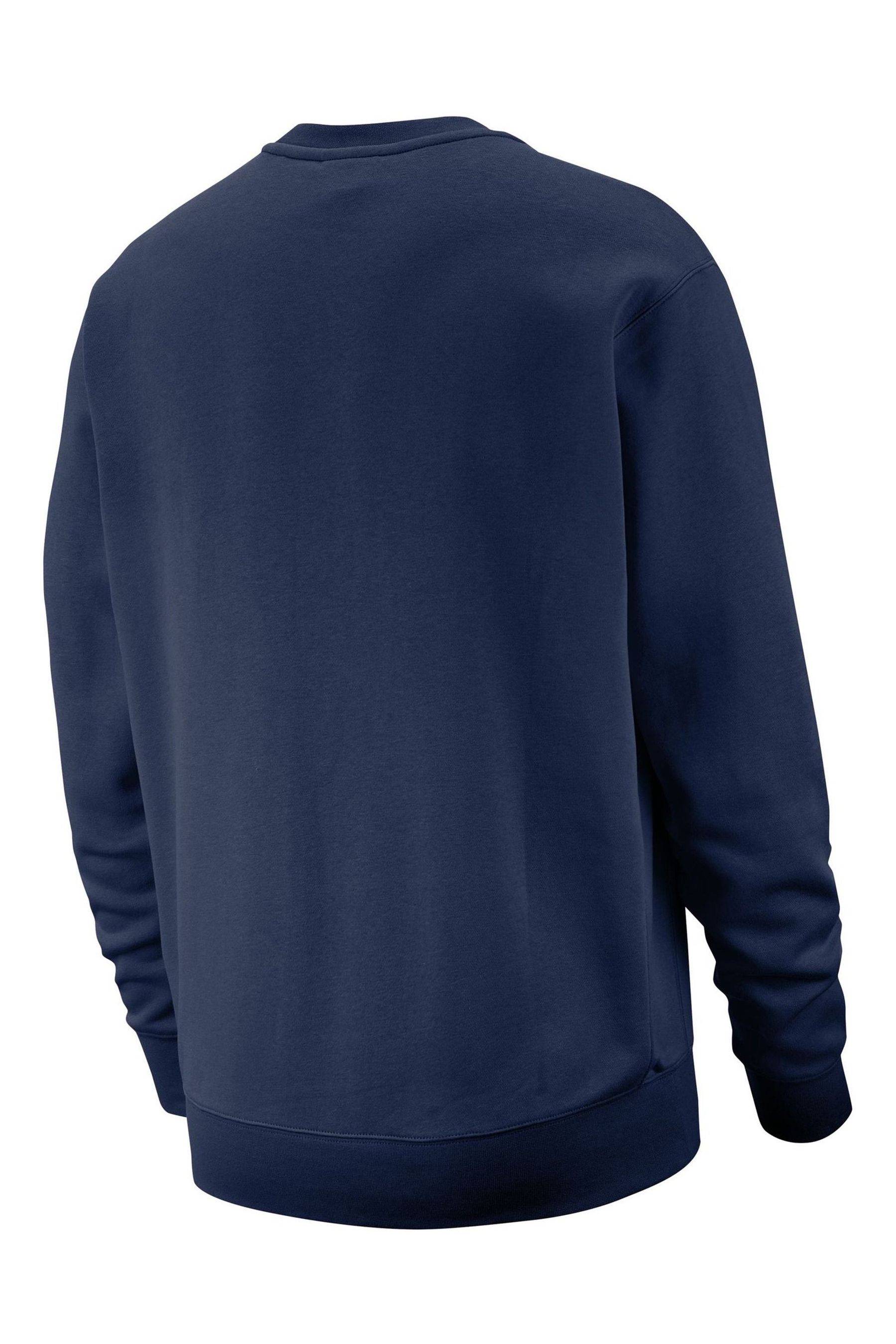 Nike club swoosh crew new arrivals sweatshirt navy