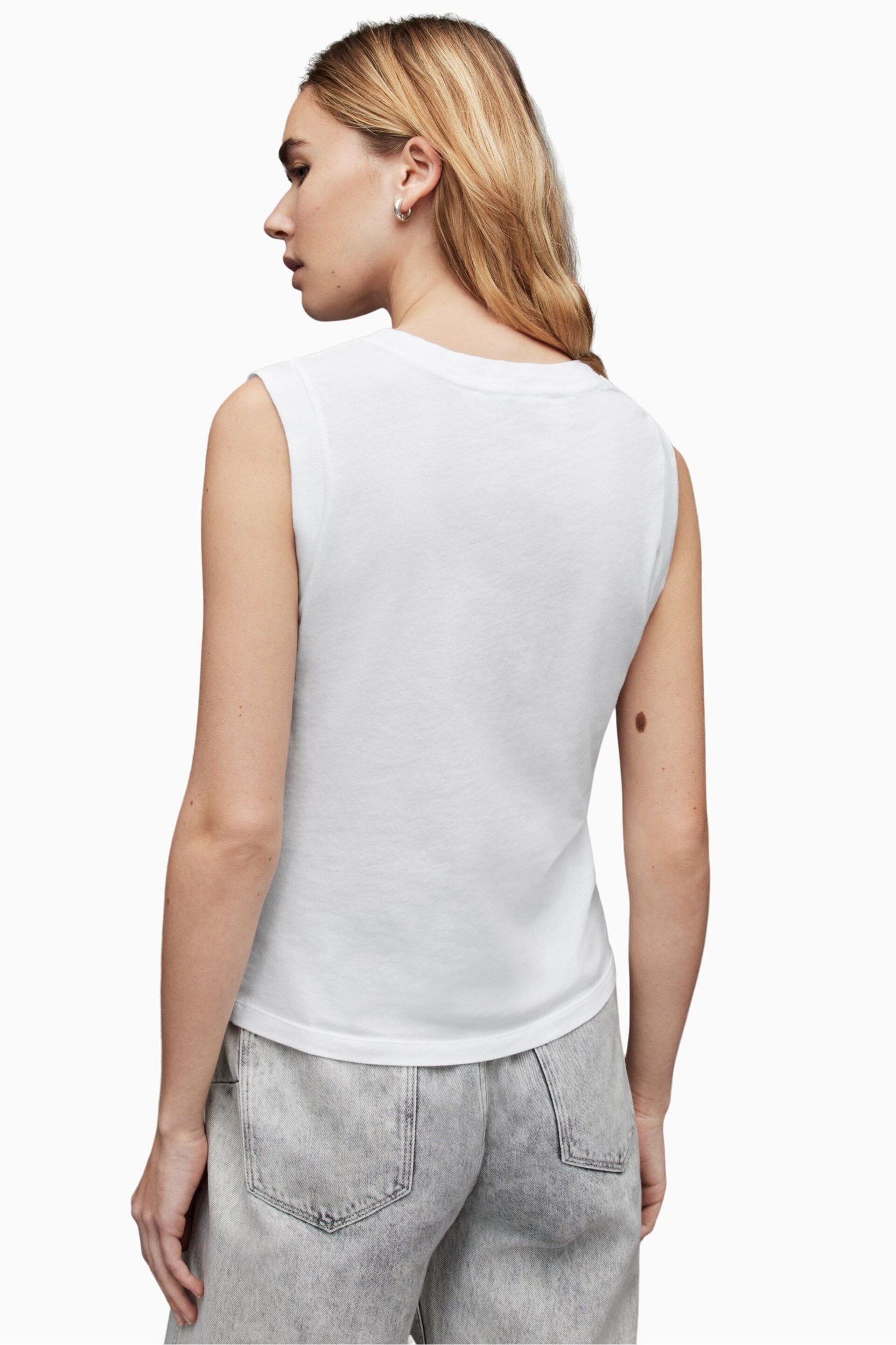 AllSaints White Imogen Tank Top - Image 2 of 6