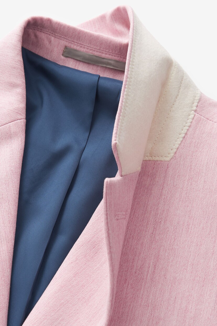 Pink Slim Fit Motionflex Stretch Suit: Jacket - Image 9 of 11