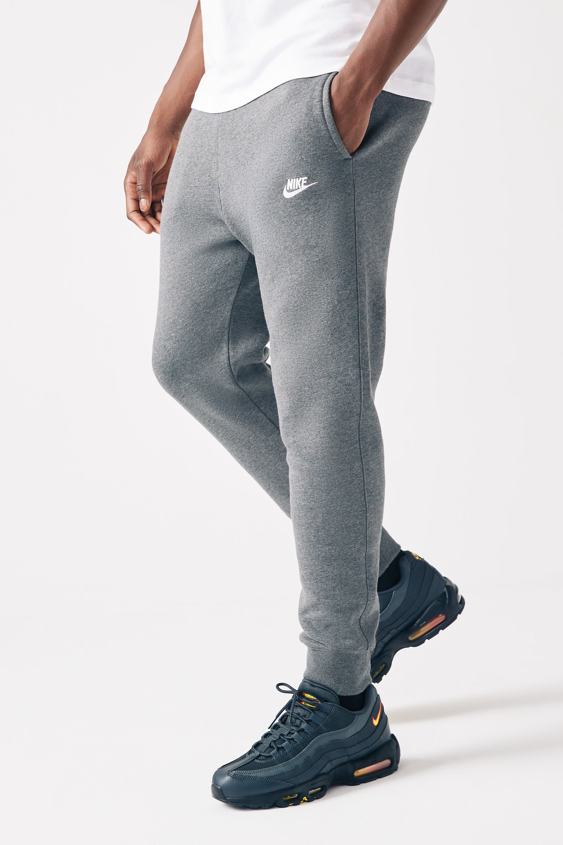 Buy Nike Dark Grey Club Joggers from Next Luxembourg