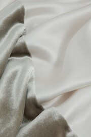 Reiss Silver Keeley Silk-Velvet Asymmetric Strap Midi Dress - Image 6 of 6