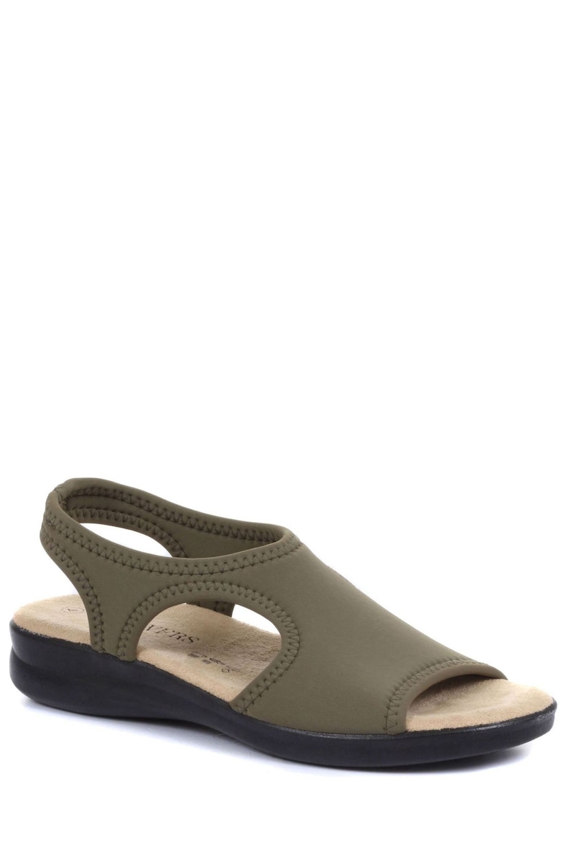 Pavers Green Ladies Stretch Sandals - Image 2 of 5