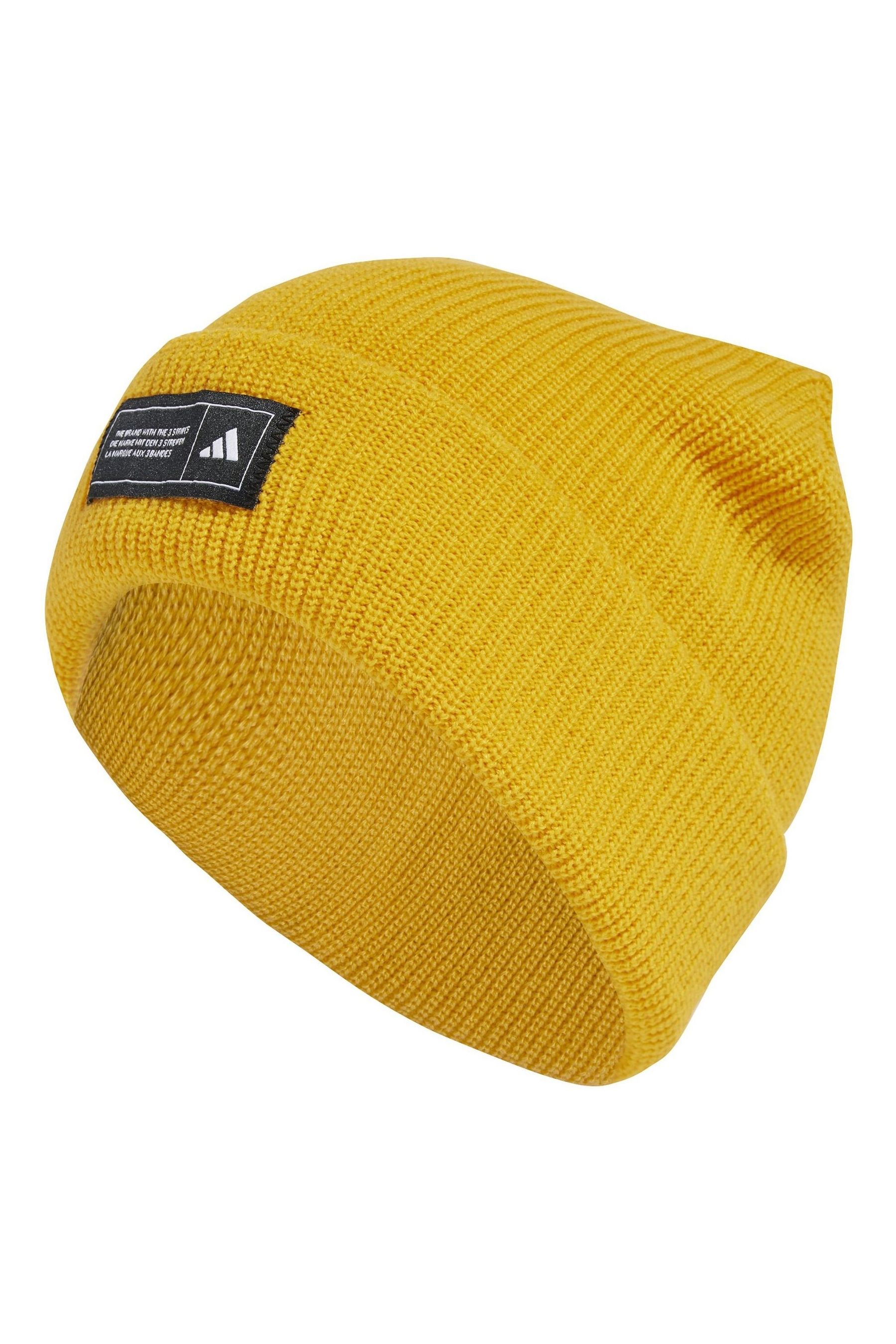 adidas Yellow Essentials Cuffed Beanie Hat