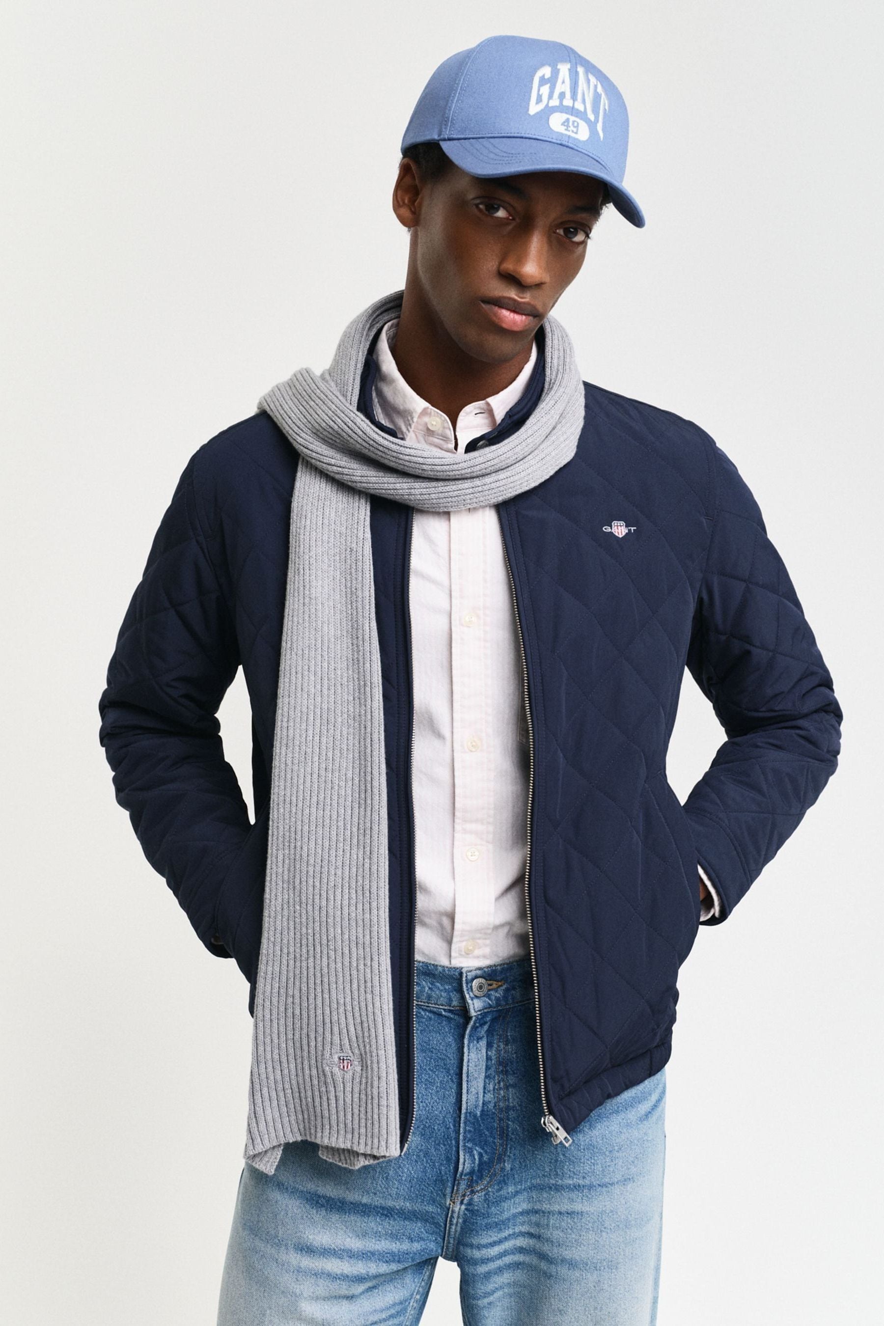 Buy GANT Blue Quilted Windcheater Jacket from the Next UK online shop