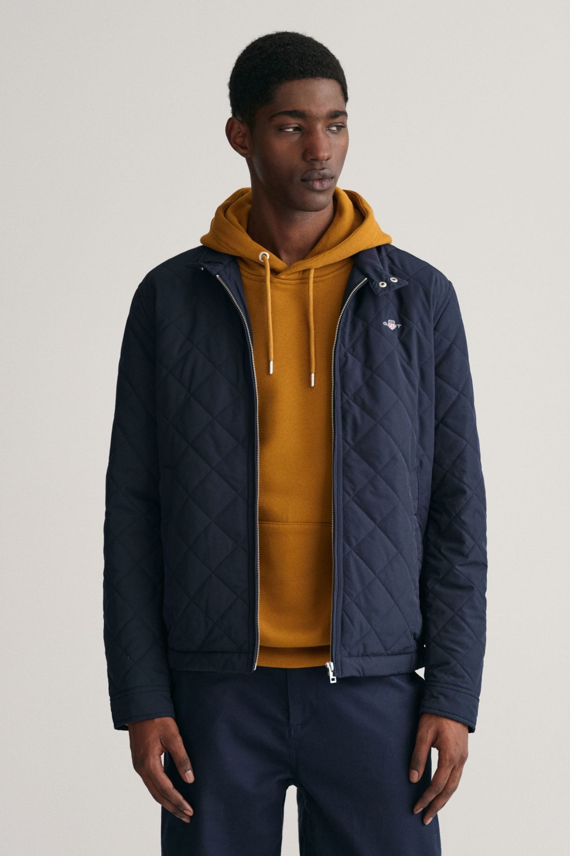 GANT Blue Quilted Windcheater Jacket - Image 1 of 7