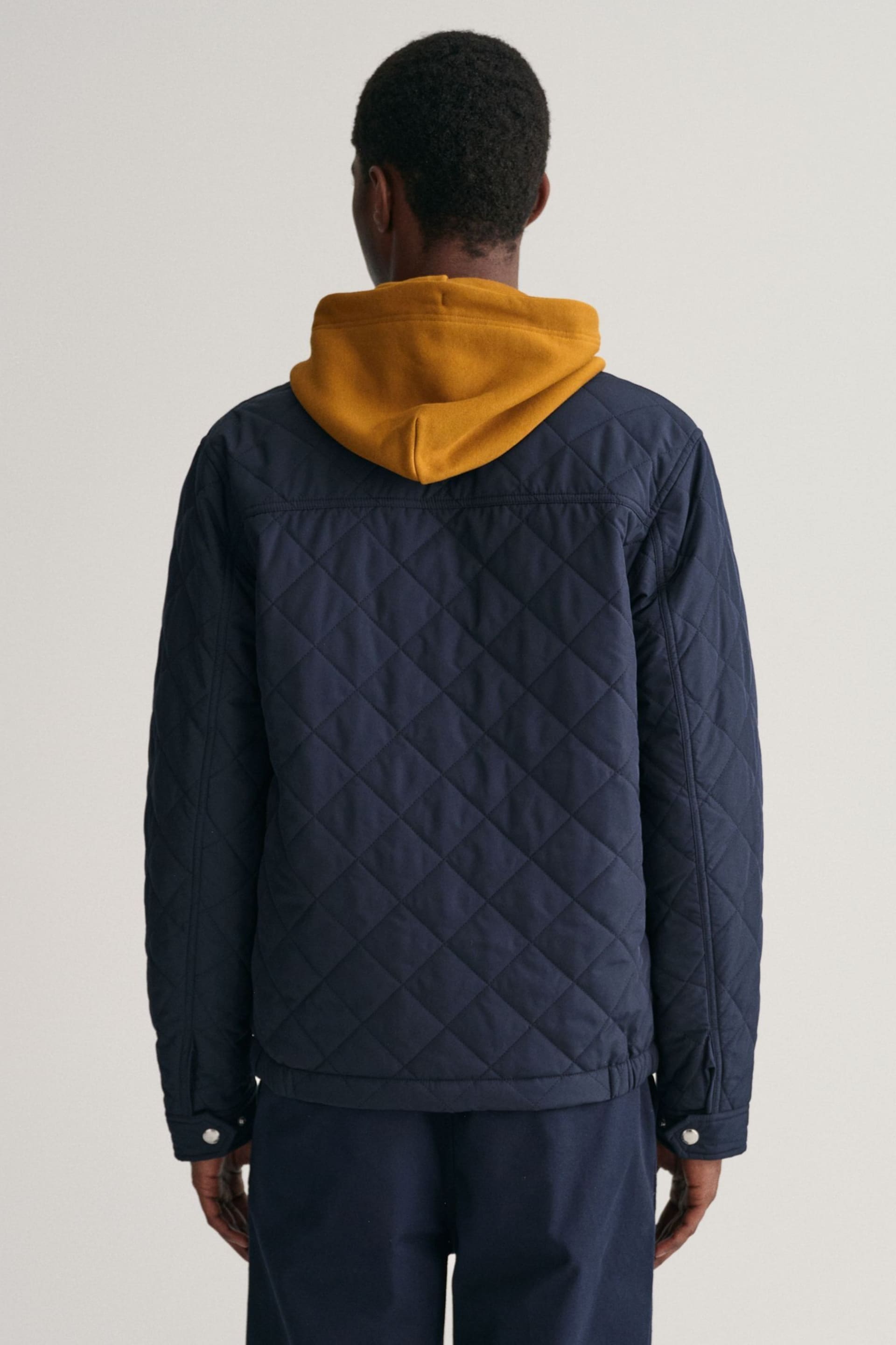 GANT Blue Quilted Windcheater Jacket - Image 2 of 7