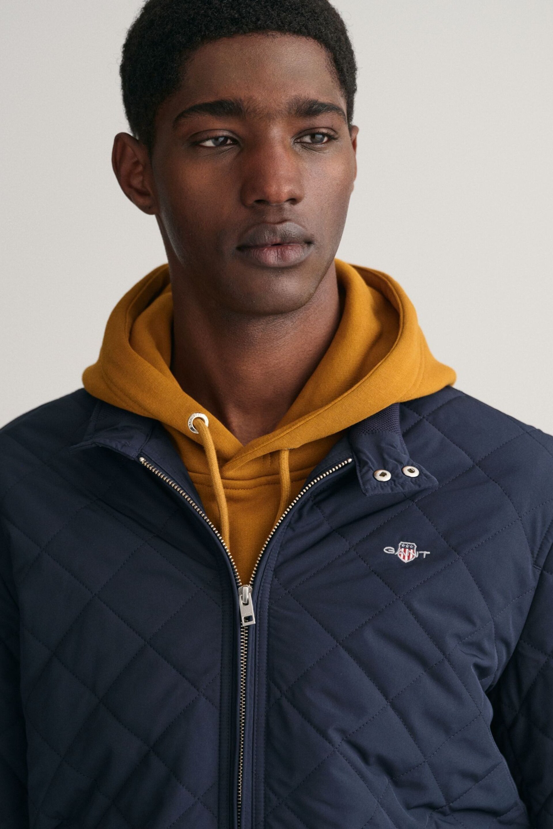 GANT Blue Quilted Windcheater Jacket - Image 4 of 7