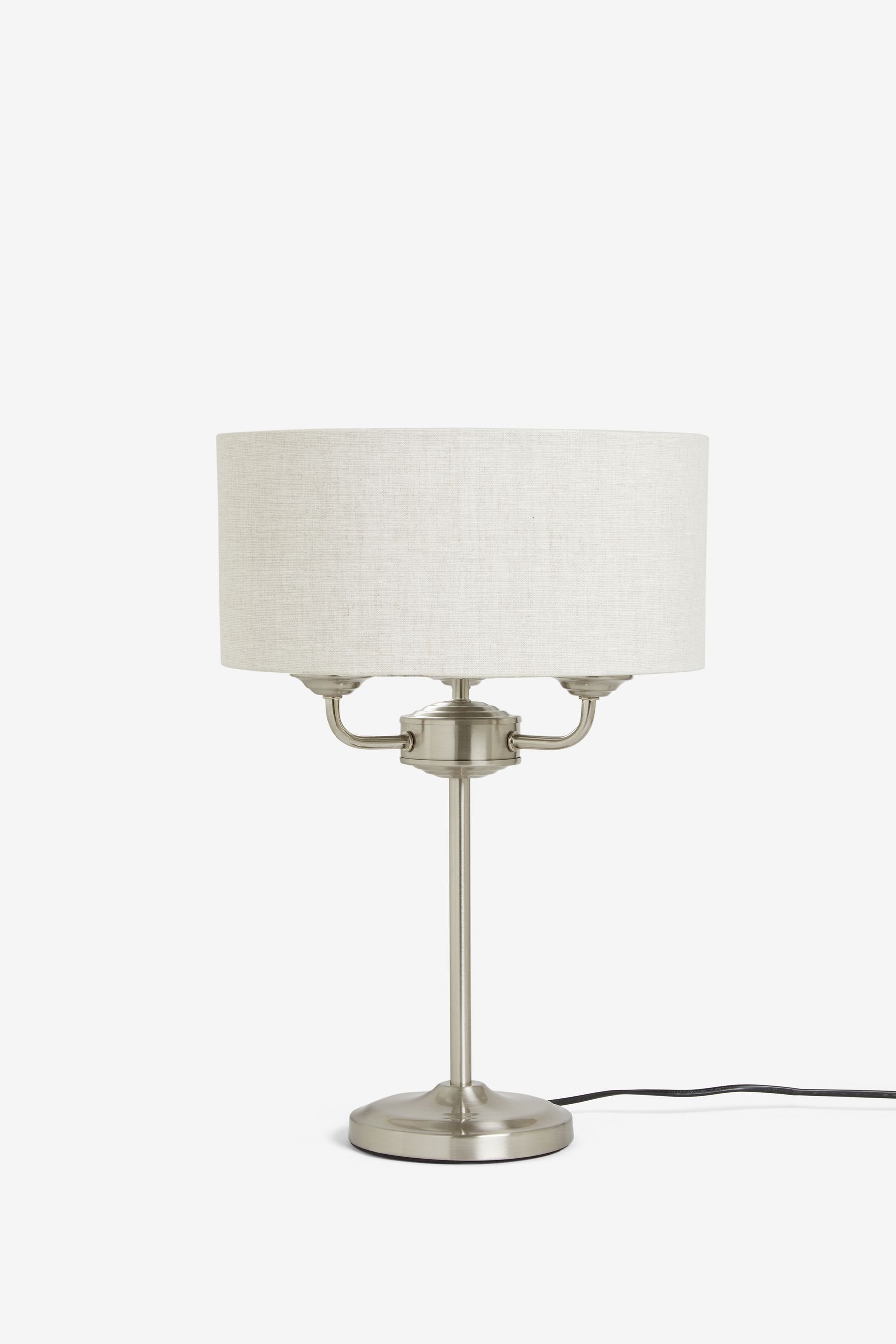 Buy Brushed Chrome Burford 3 Light Table Lamp from the Next UK