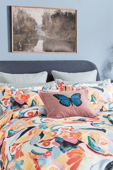 Ted Baker Blue Abstract Art Oxford Pillowcase
