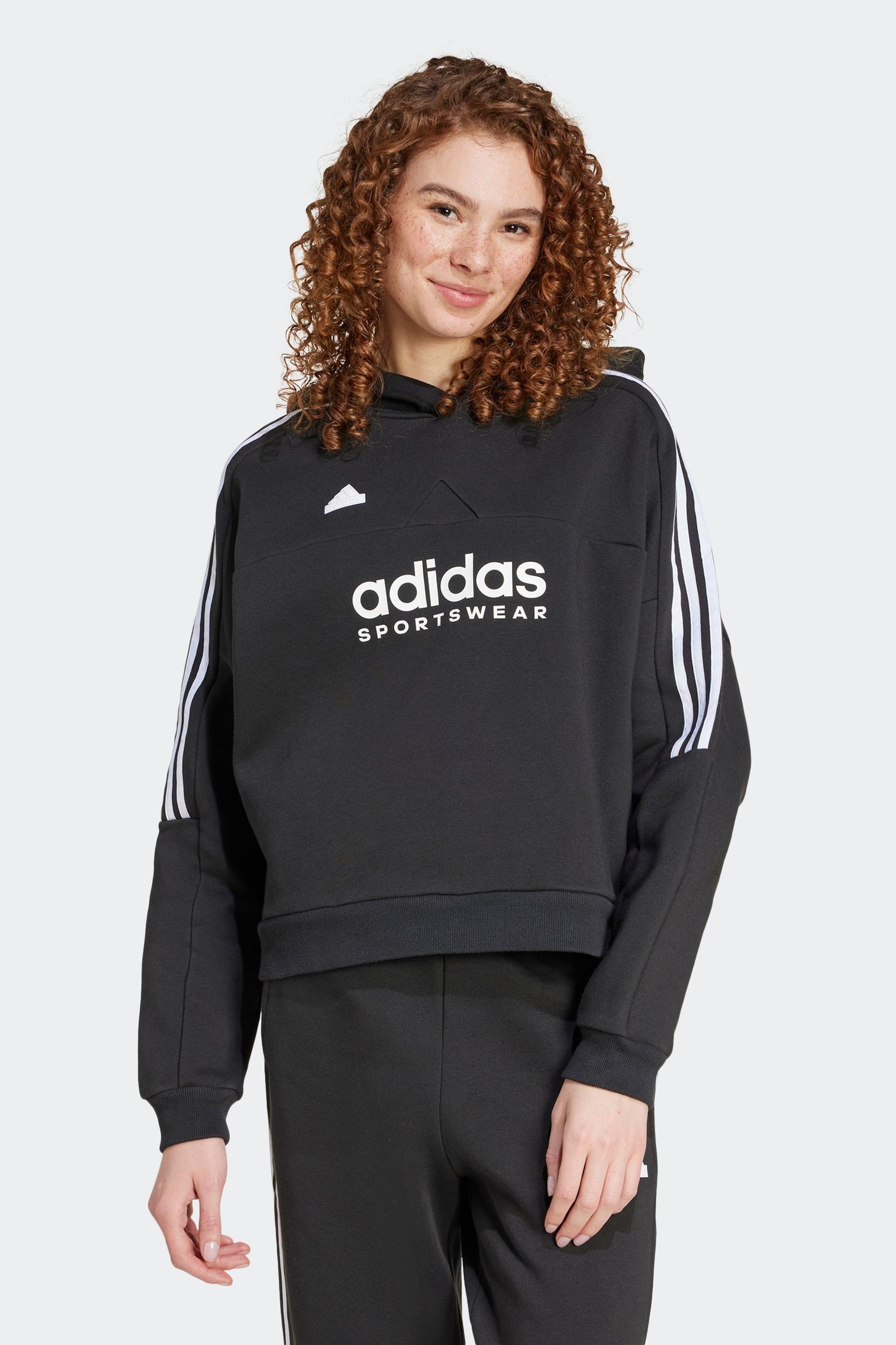 Adidas black fleece hoodie best sale