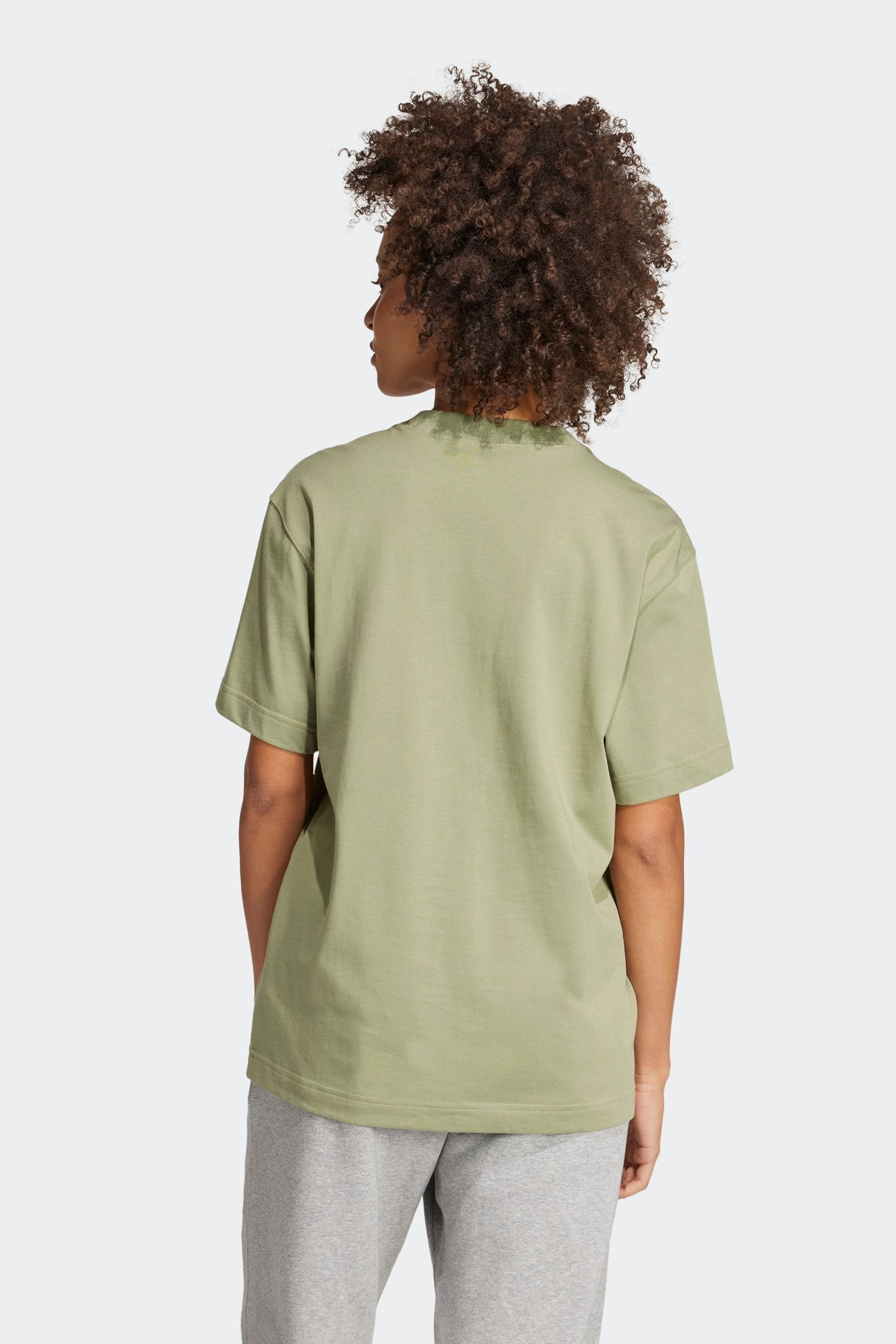 adidas Khaki Green ALL SZN 100 Cotton T Shirt