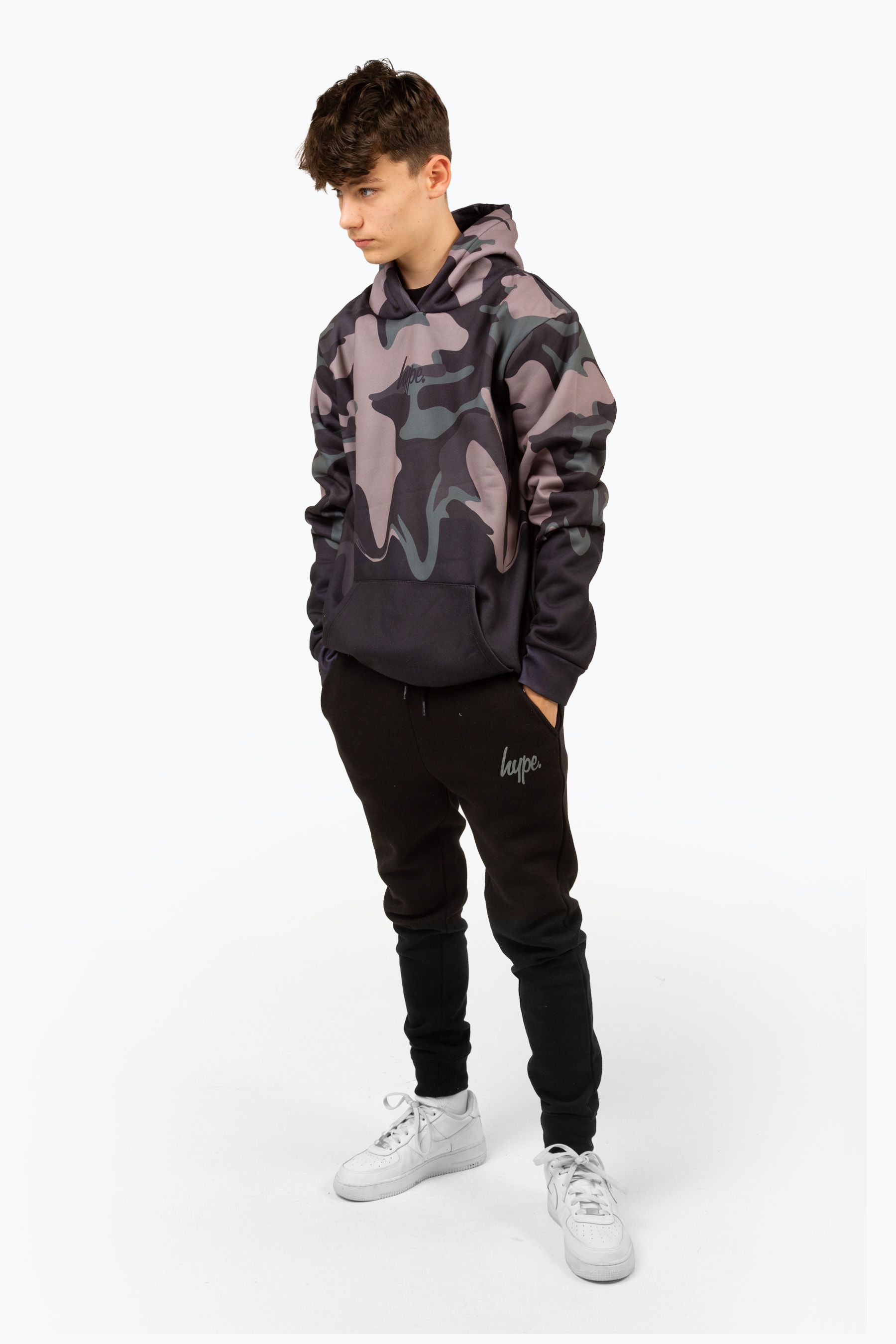 Buy Hype. Boys Green Camo Drip Hoodie from Next Lithuania