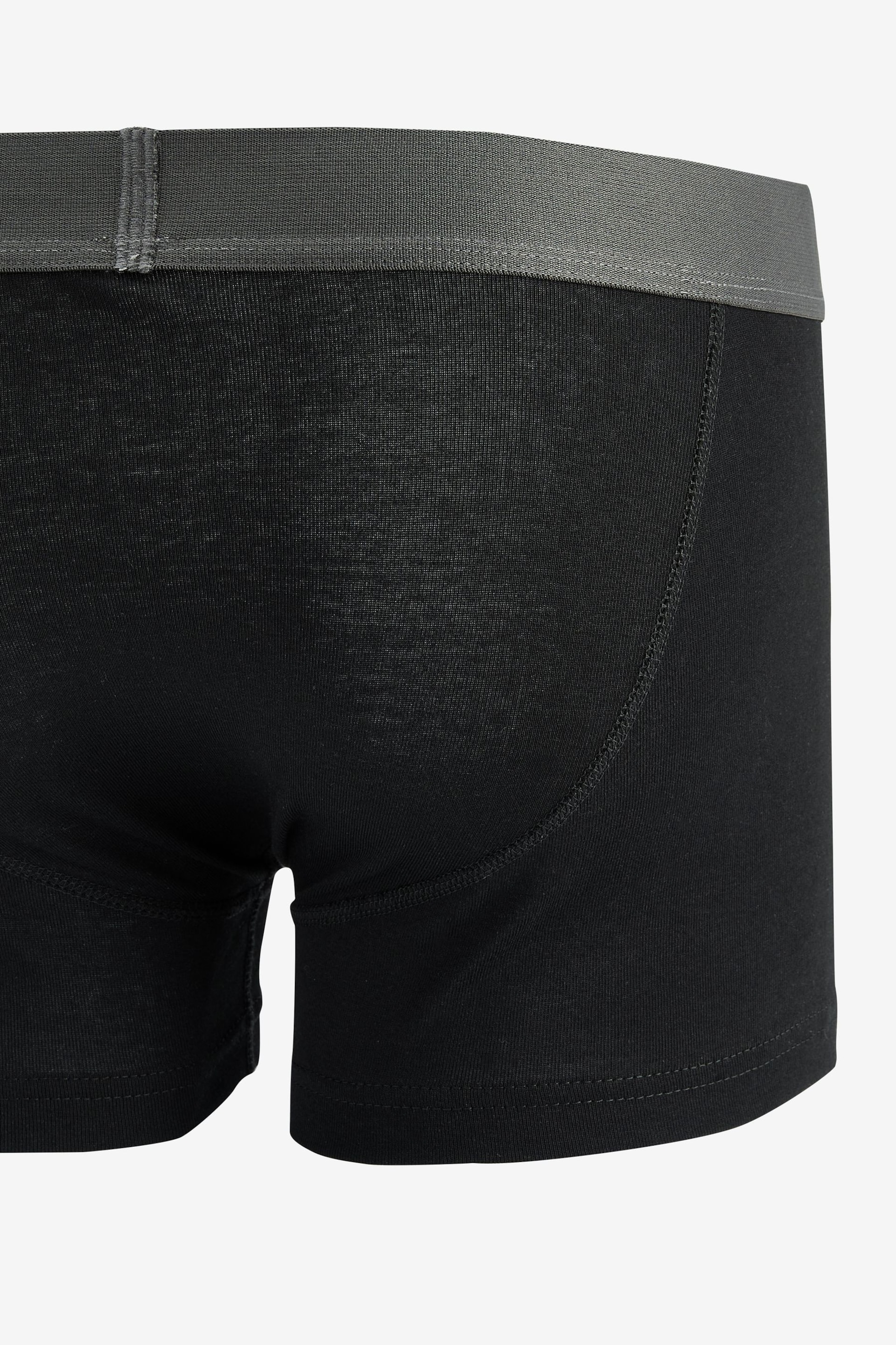 Black 4 pack A-Front Pure Cotton Boxers - Image 3 of 4