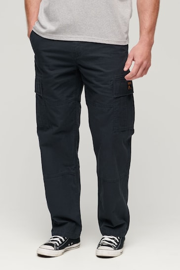 Superdry Blue Baggy Cargo Joggers