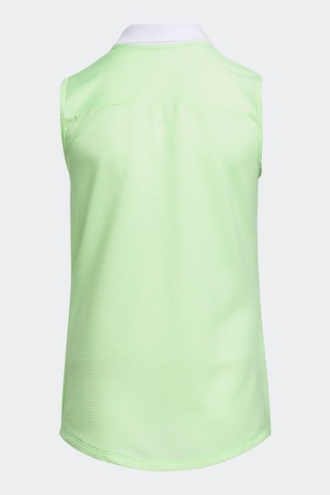 adidas Golf Lime Green Sleeveless Polo Shirt