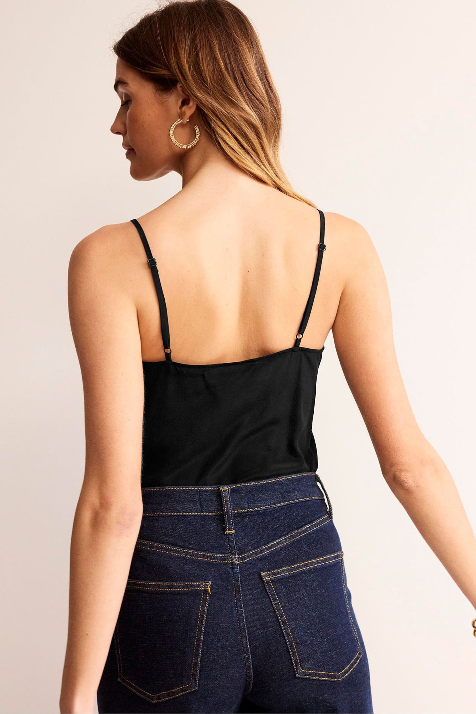 Boden Black Silk Cami Top - Image 2 of 5