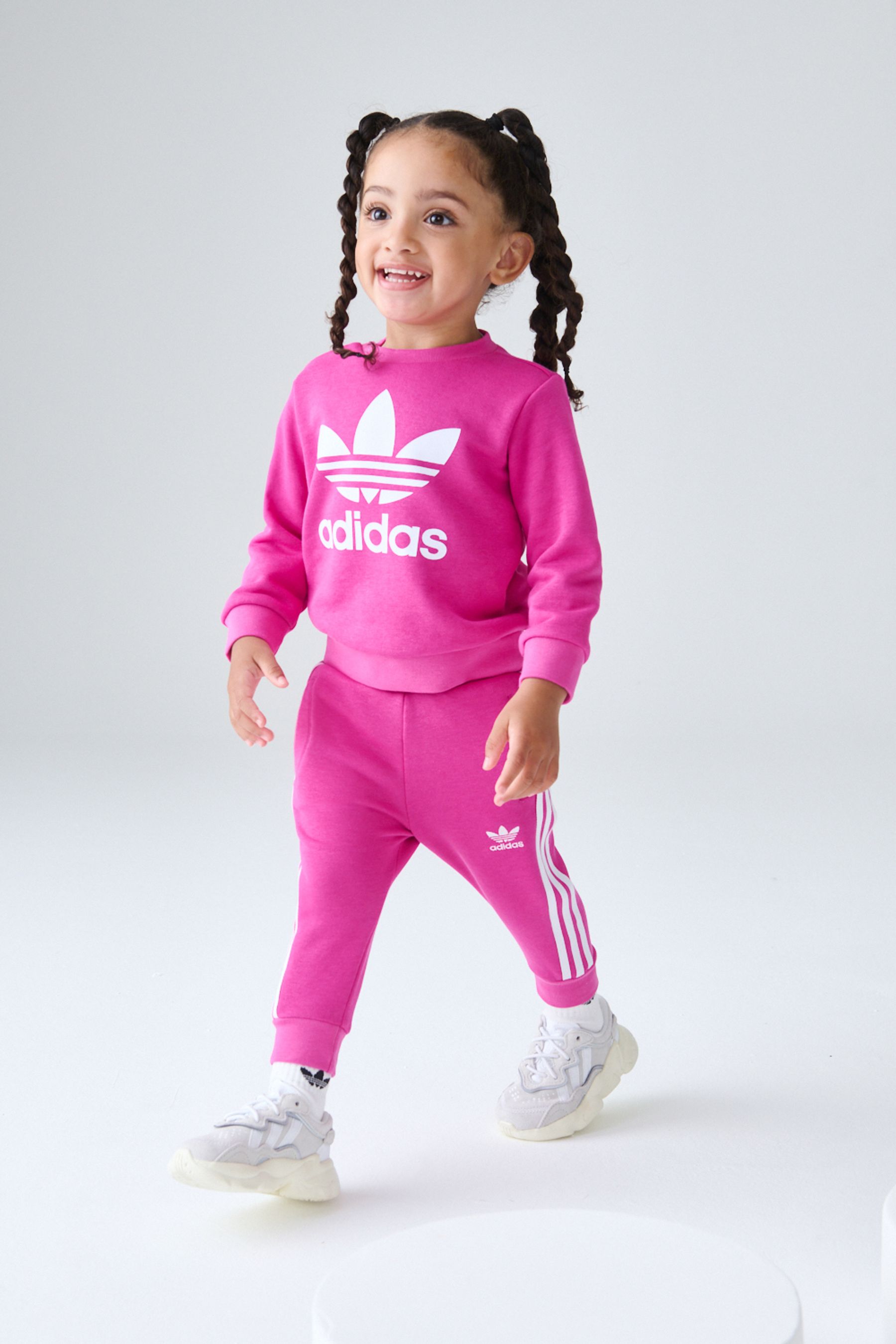 Little girl pink adidas hotsell