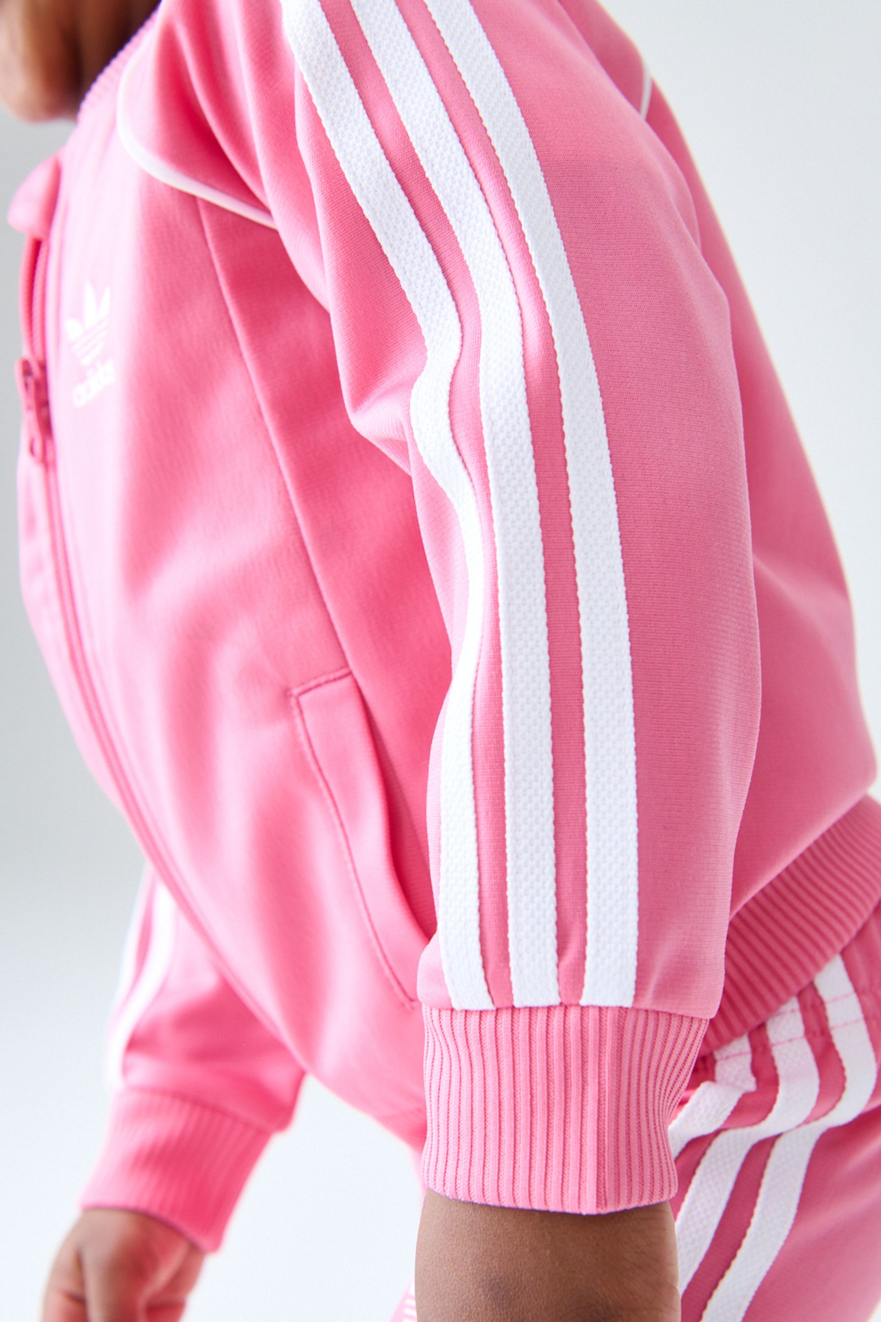 Pink adidas sweat suit top