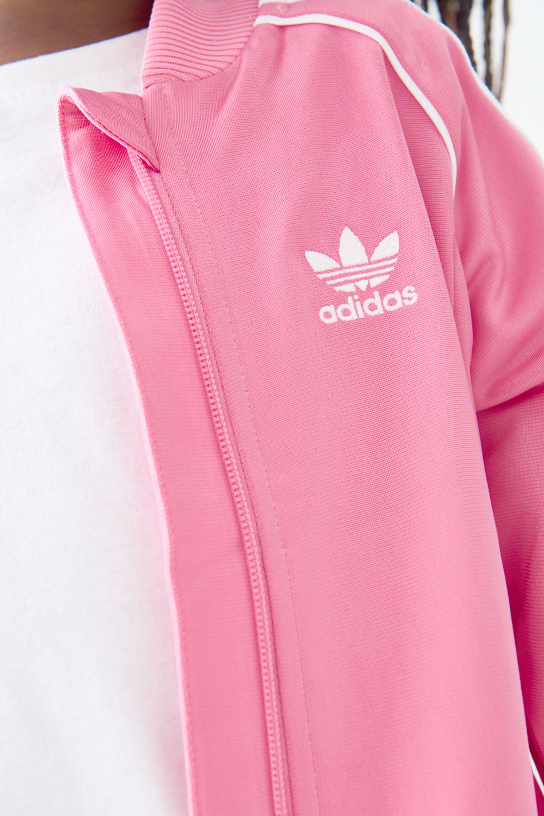 Adidas originals pink tracksuit on sale