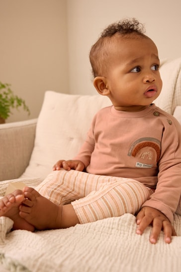 Rust Brown Baby Top And Leggings Set (0mths-3yrs)