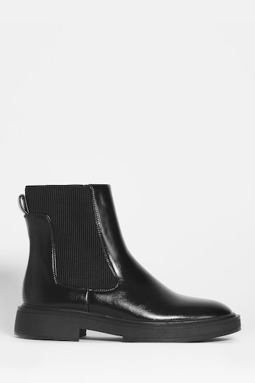 Simply Be Classic Chelsea Ankle Black Boots in Wide/Extra Wide Fit