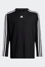 adidas Black Kids Regular Fit Train Essentials Logo Longs Sleeve Top - Image 8 of 8