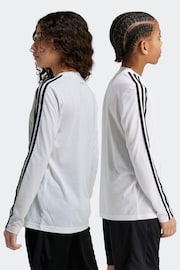 adidas White Kids Regular Fit Train Essentials Logo Longs Sleeve Top - Image 2 of 6