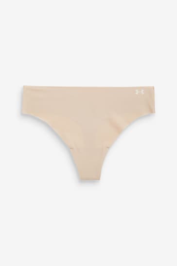 Under Armour Blush Pink No Show Pure Stretch Thongs 3 Pack