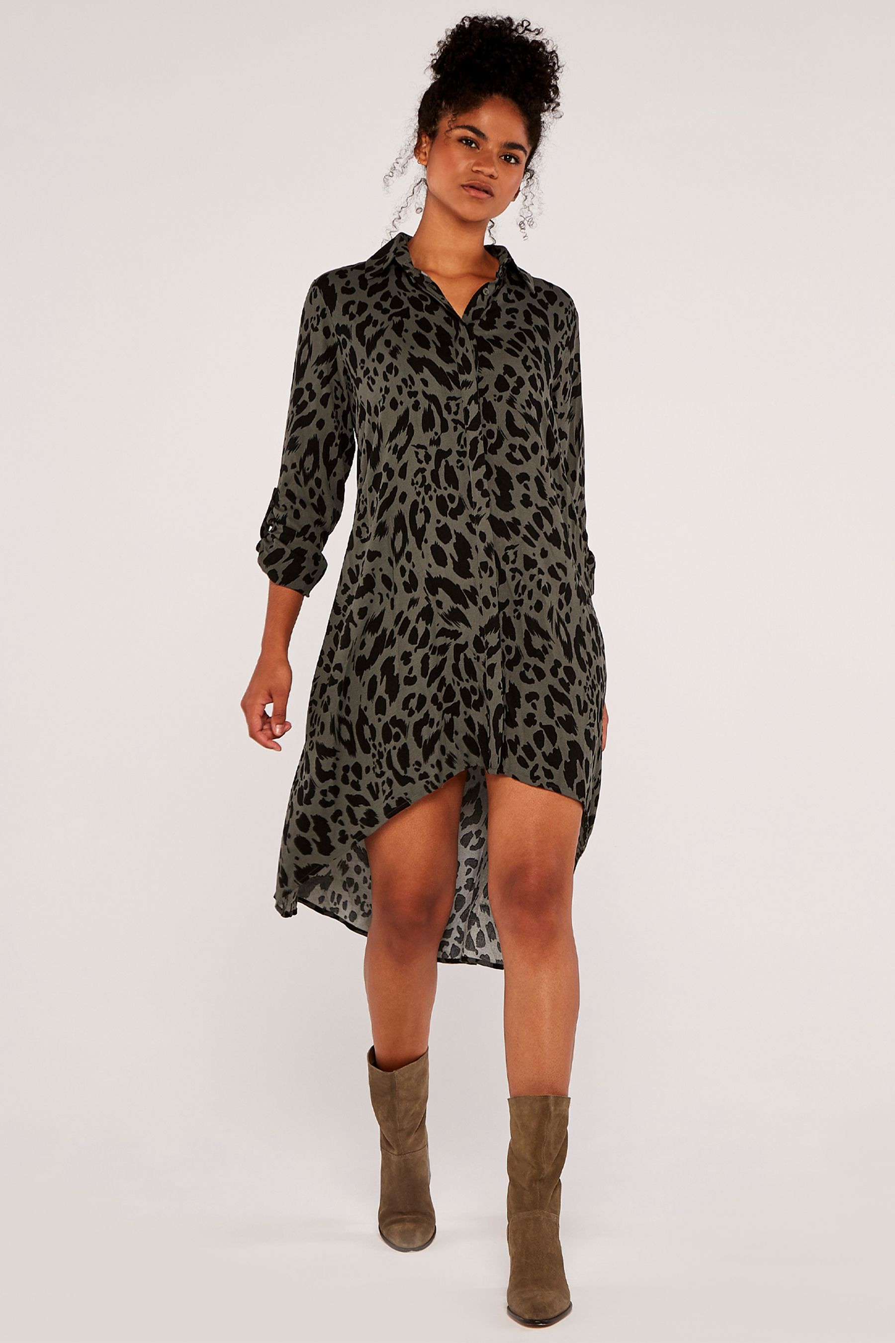Apricot shirt dress discount