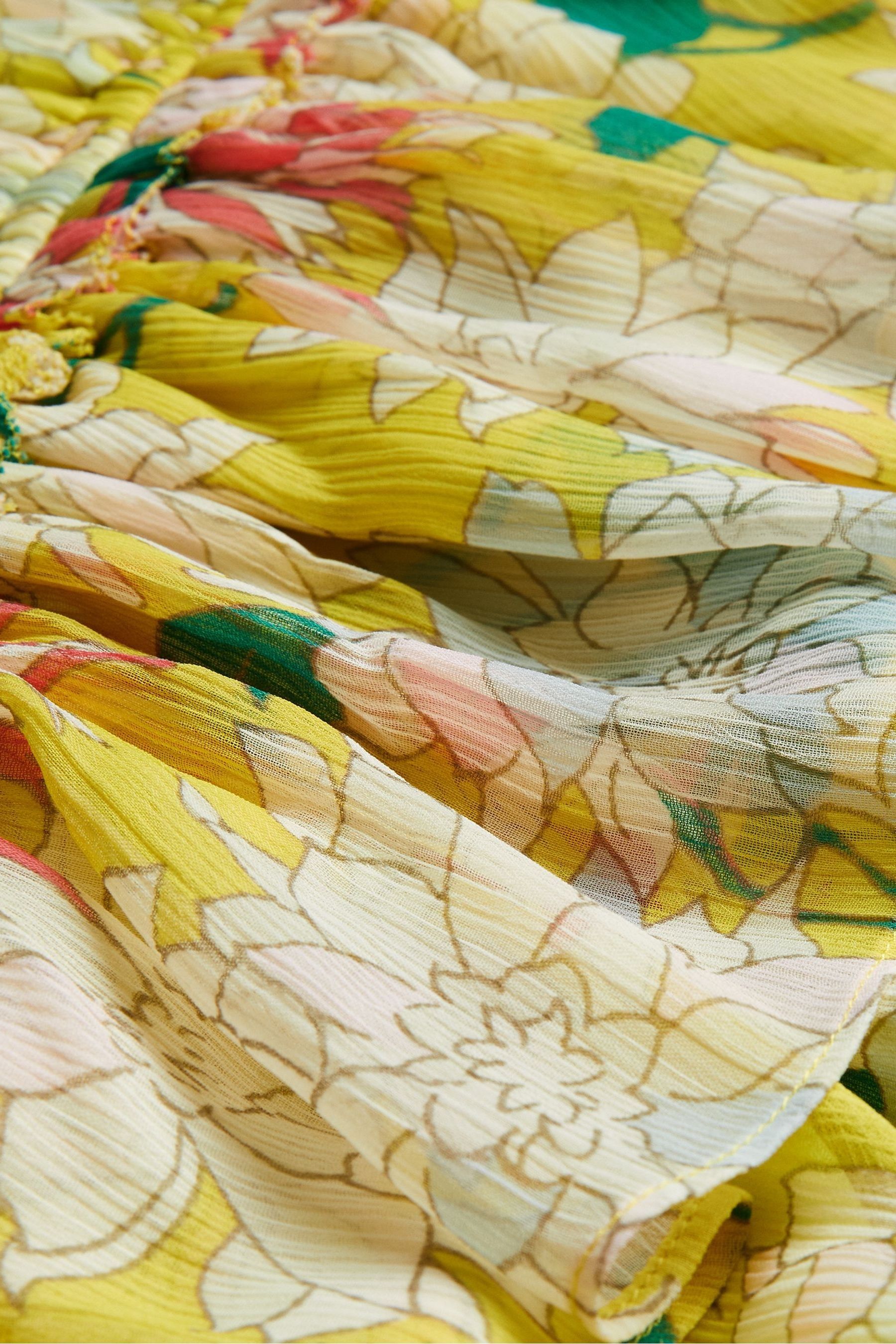 Buy Ted Baker Yellow Isabella Mini Dress With Puff Sleeves from Next Luxembourg