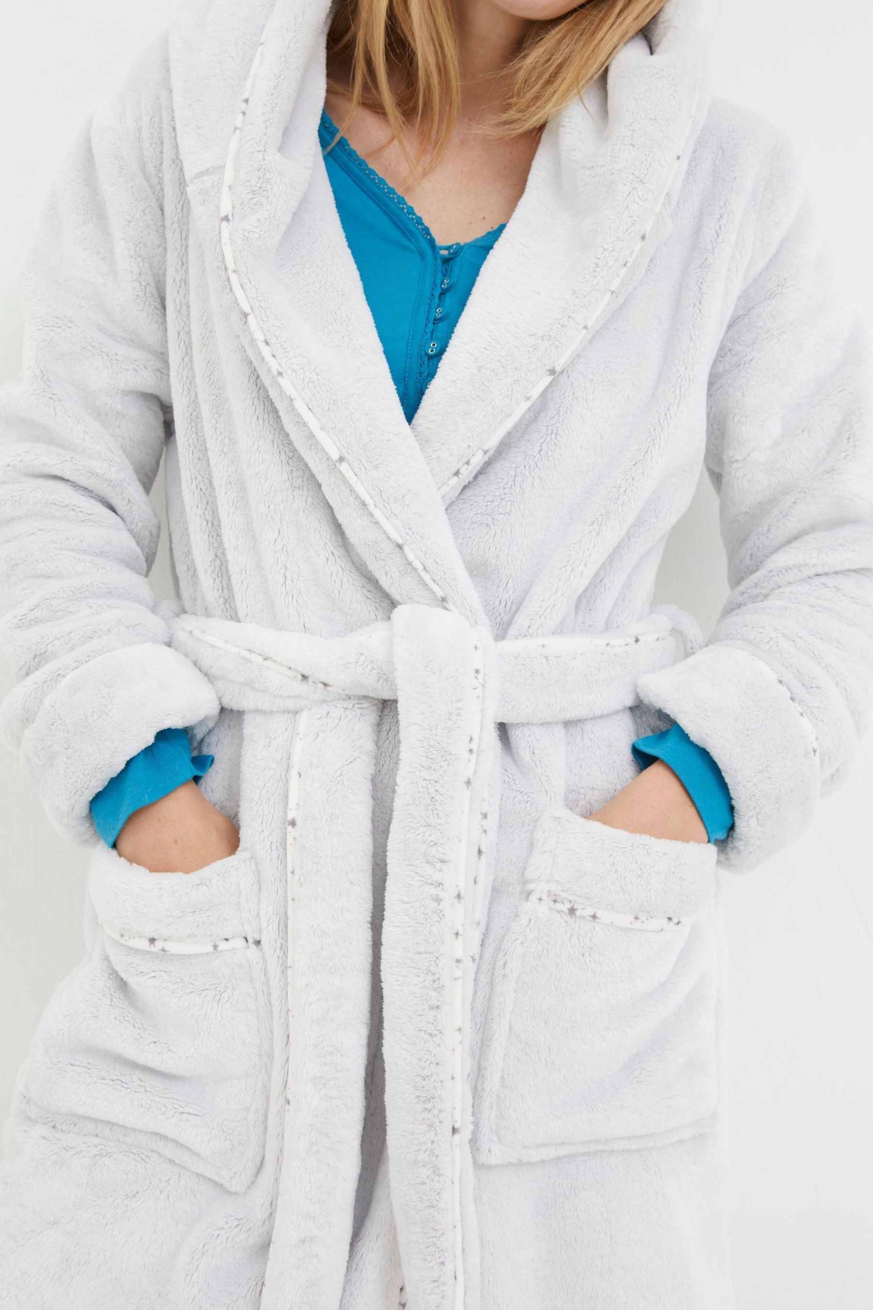 Buy FatFace Grey Carla Dressing Gown from Next Luxembourg