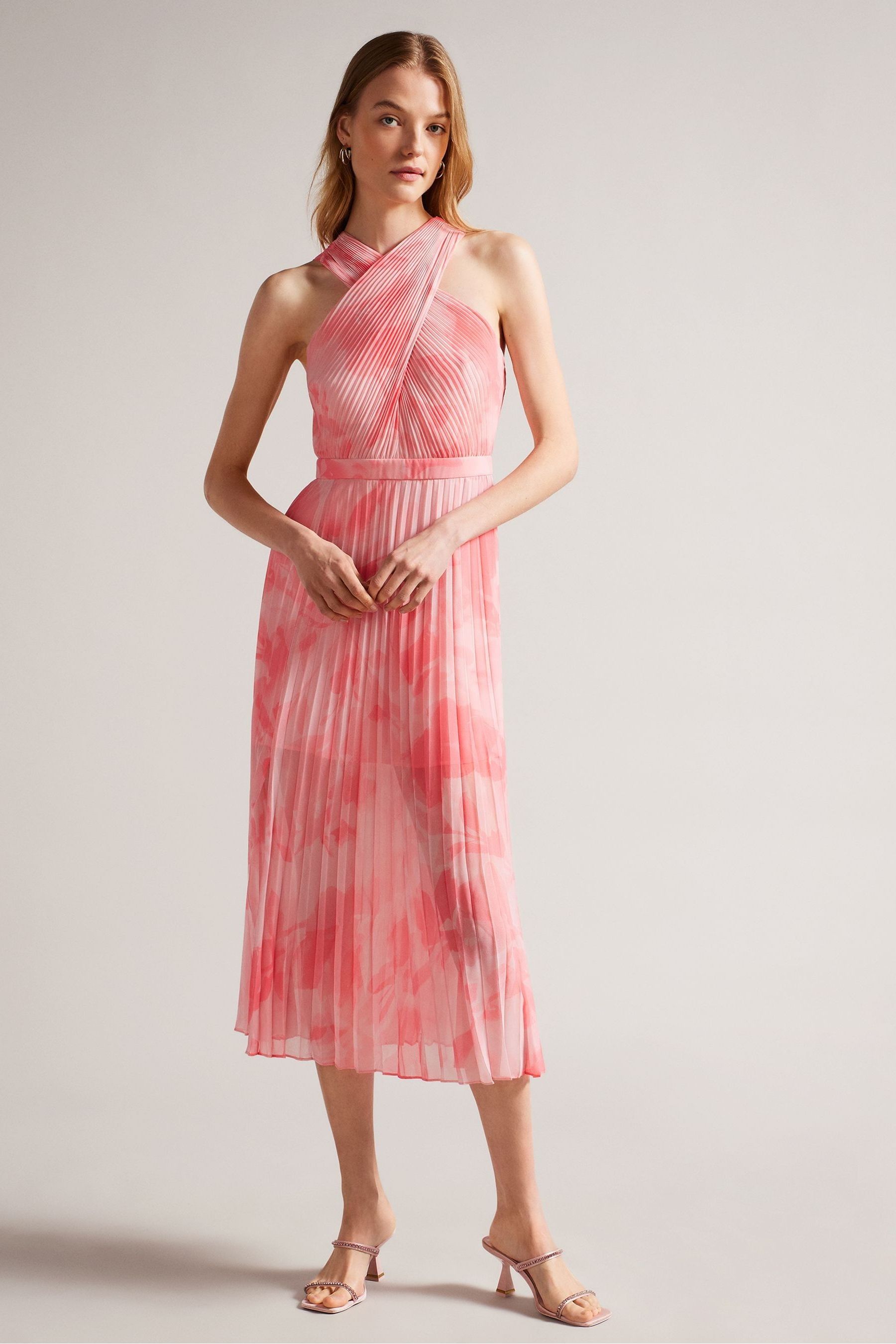 Ted baker miriom pleated midi dress sales