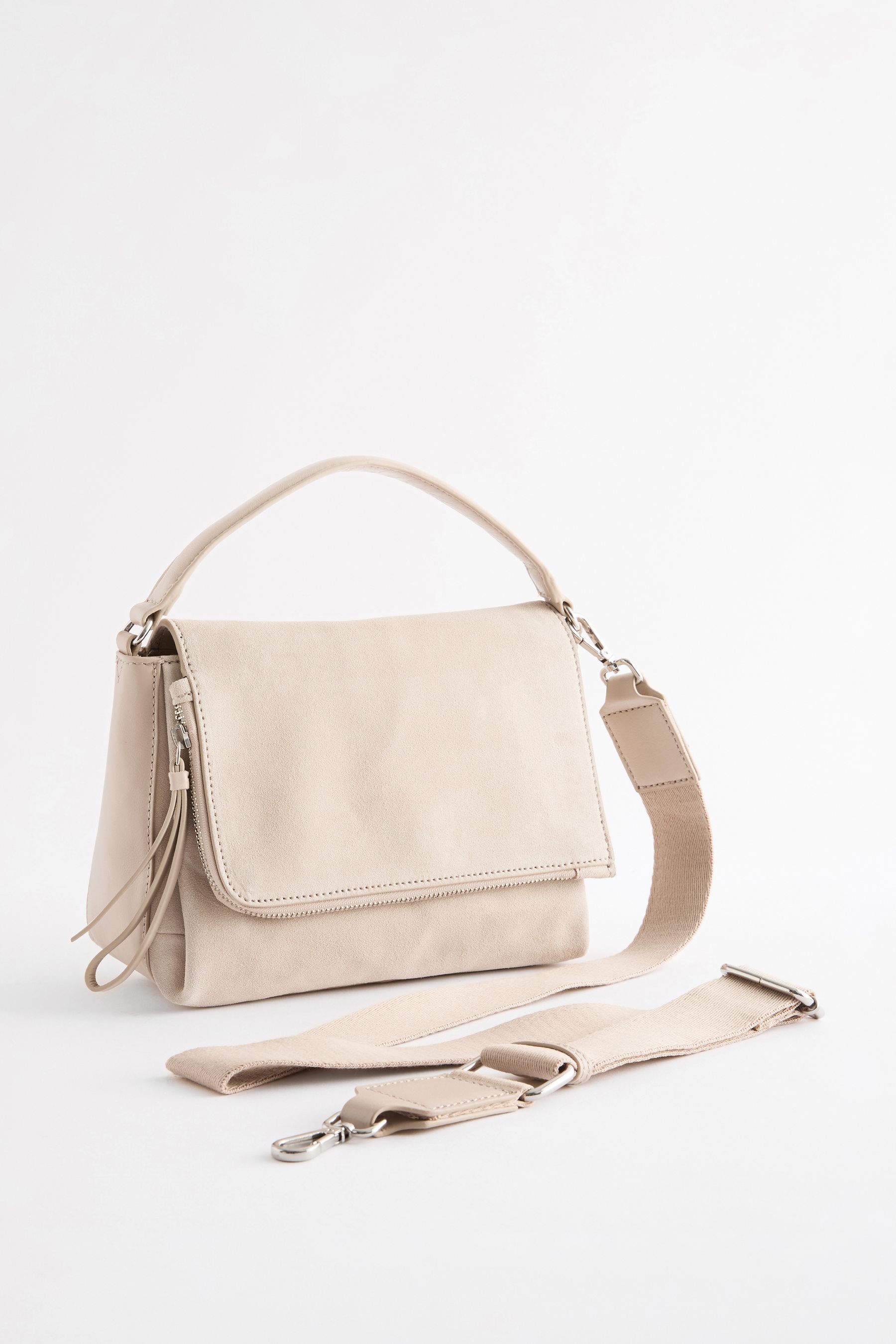 Buy Bone Cream Suede Cross Body Bag from Next USA