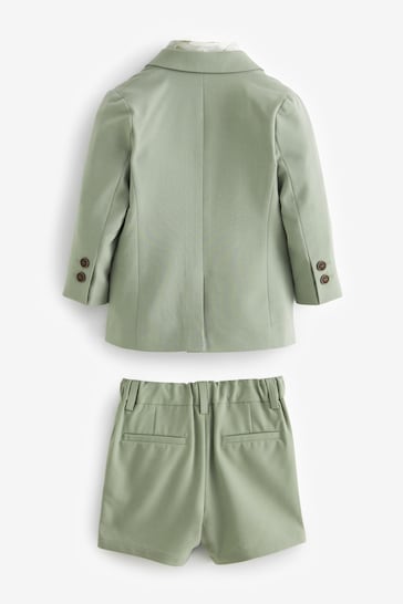 Sage Green Blazer, Shirt and Shorts Set (3mths-9yrs)