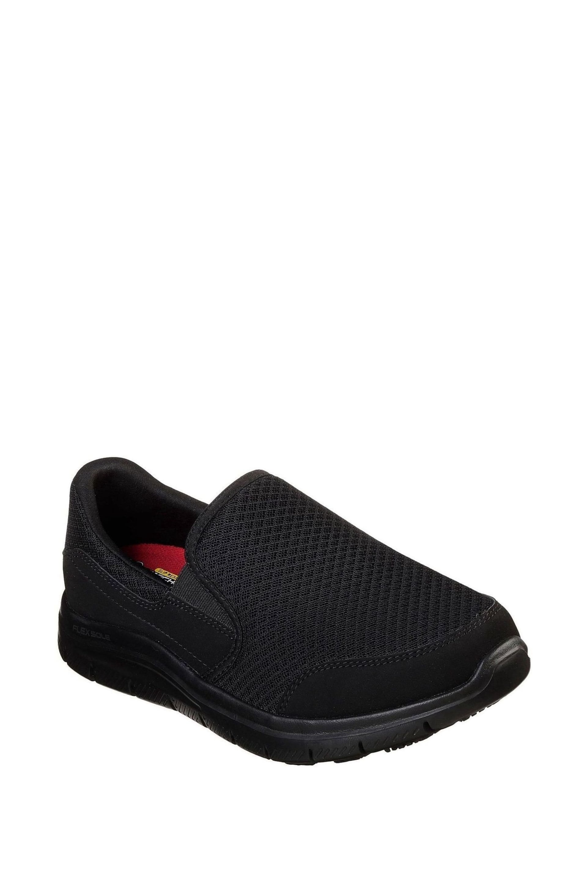 Skechers Black Cozard Slip-On Slip Resistant Work Womens Shoes - Image 2 of 3