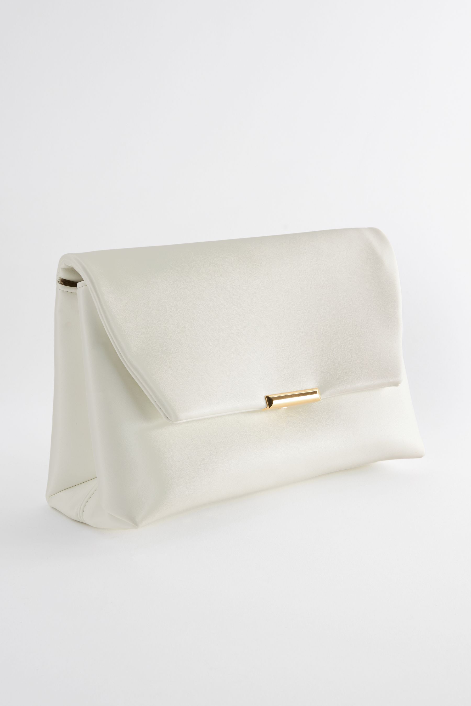White Oversized White Clutch Bag