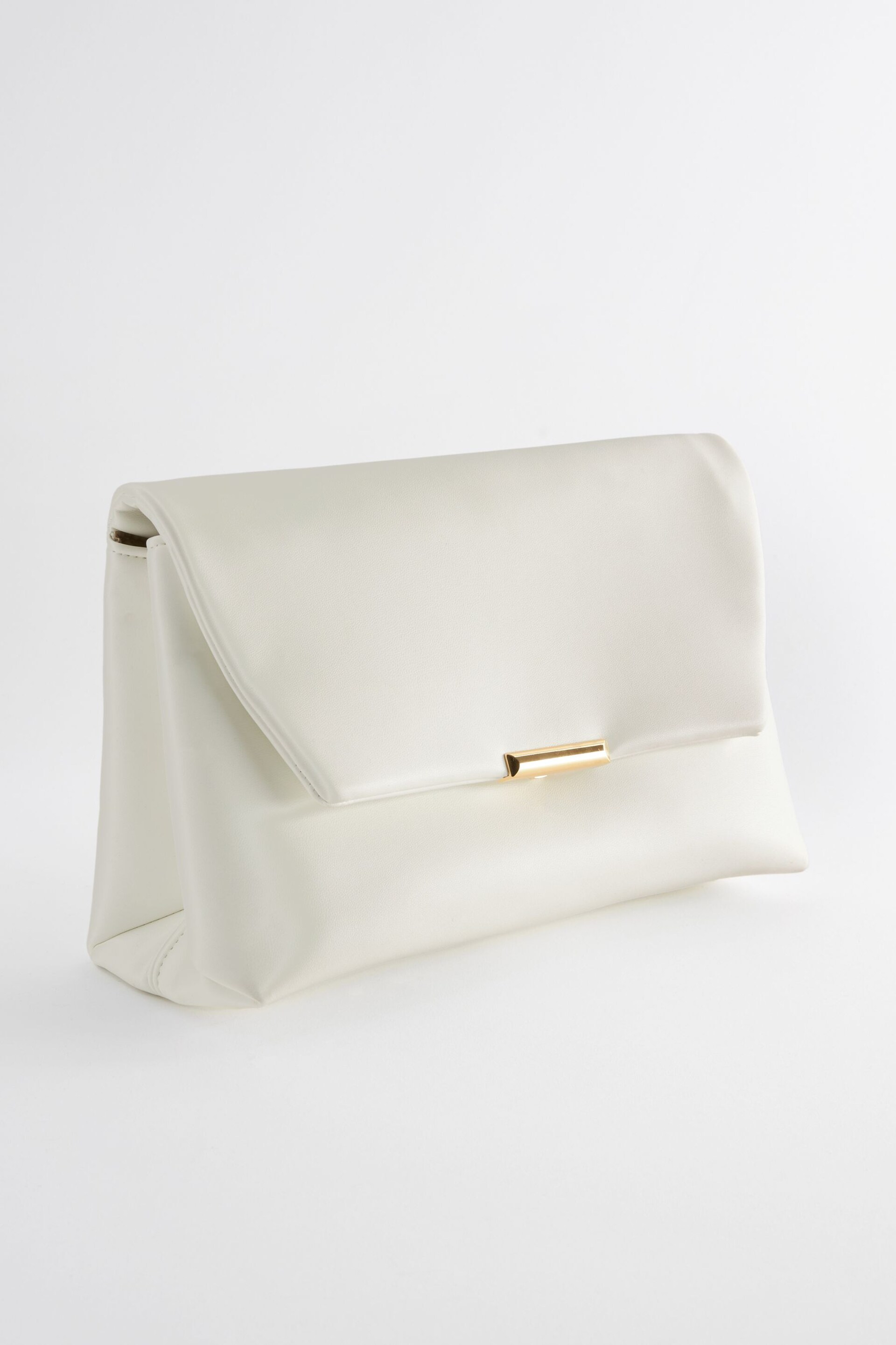 White Oversized White Clutch Bag - Image 3 of 7