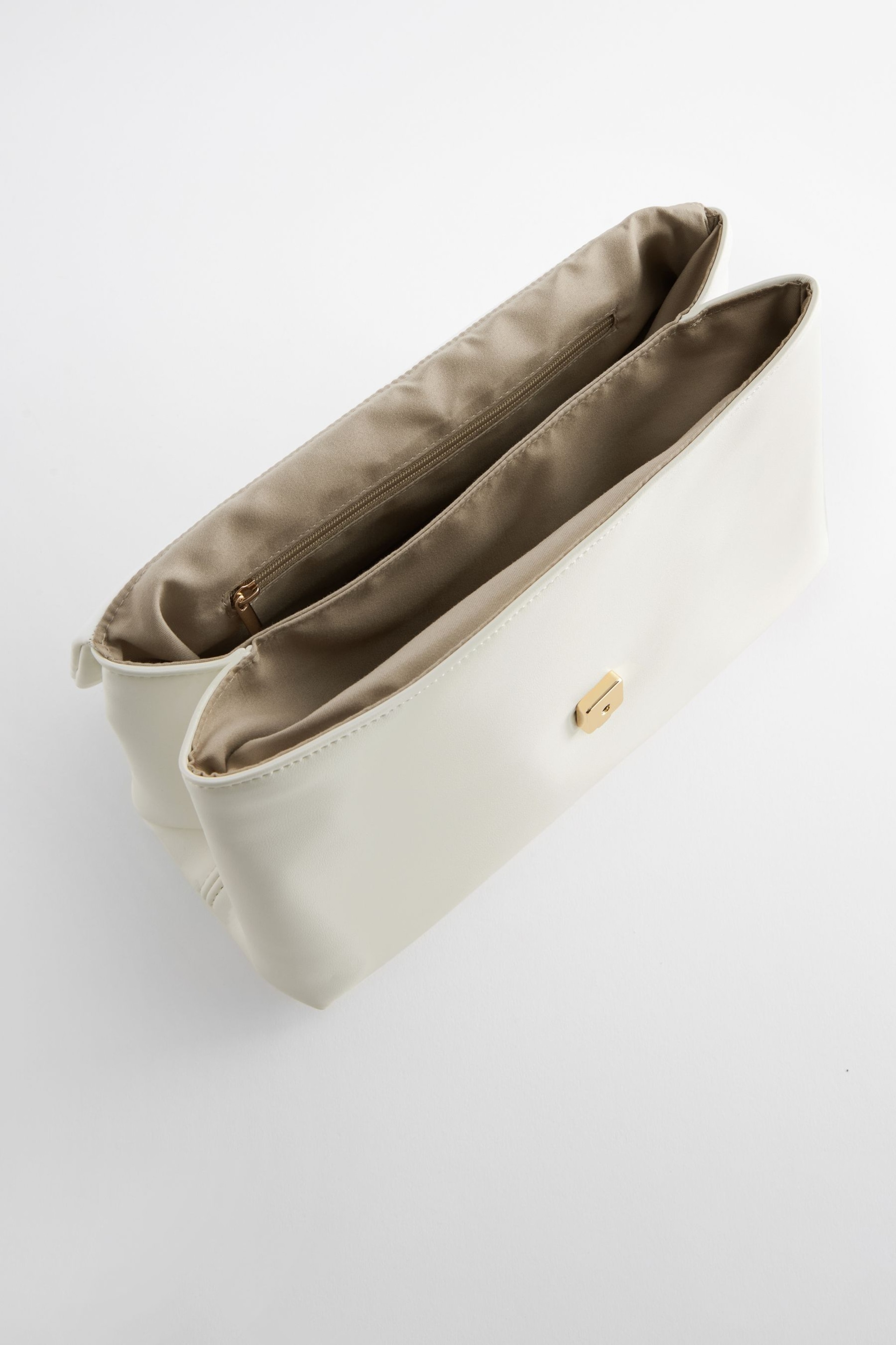 White Oversized White Clutch Bag - Image 4 of 7
