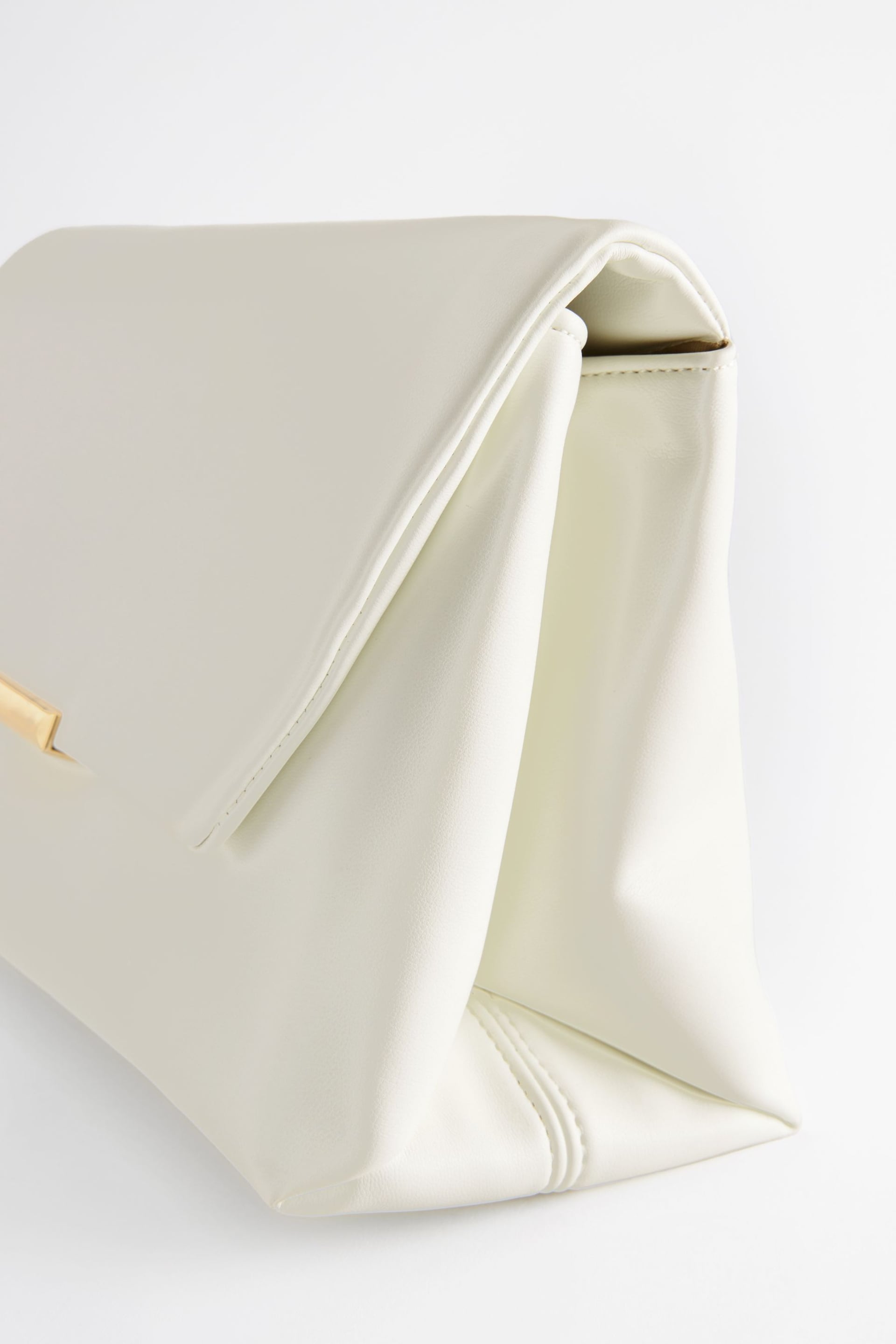 White Oversized White Clutch Bag - Image 6 of 7