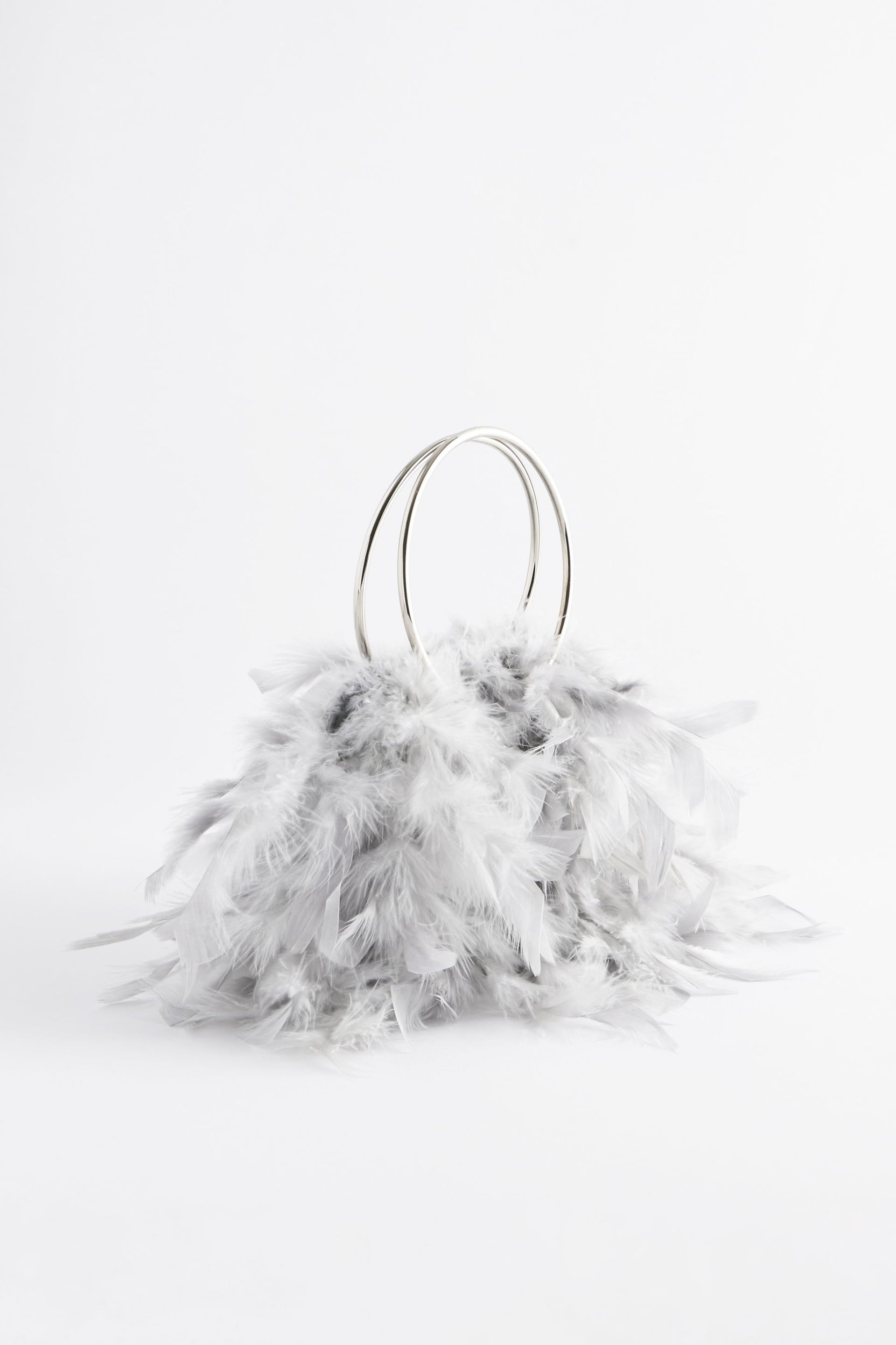Grey Feather Bag - Image 3 of 6
