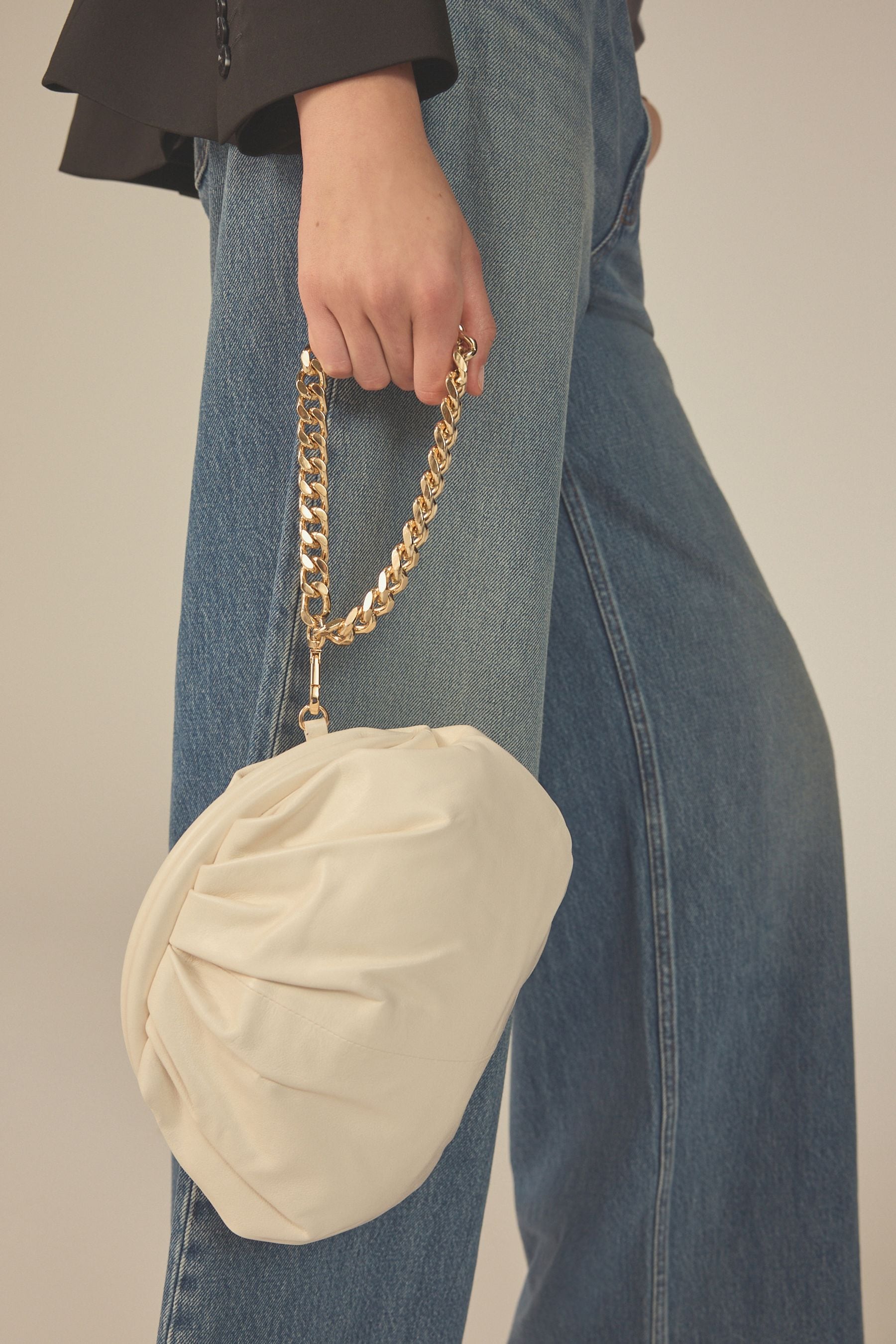 Buy White Leather Snap Clutch Bag from the Next UK online shop