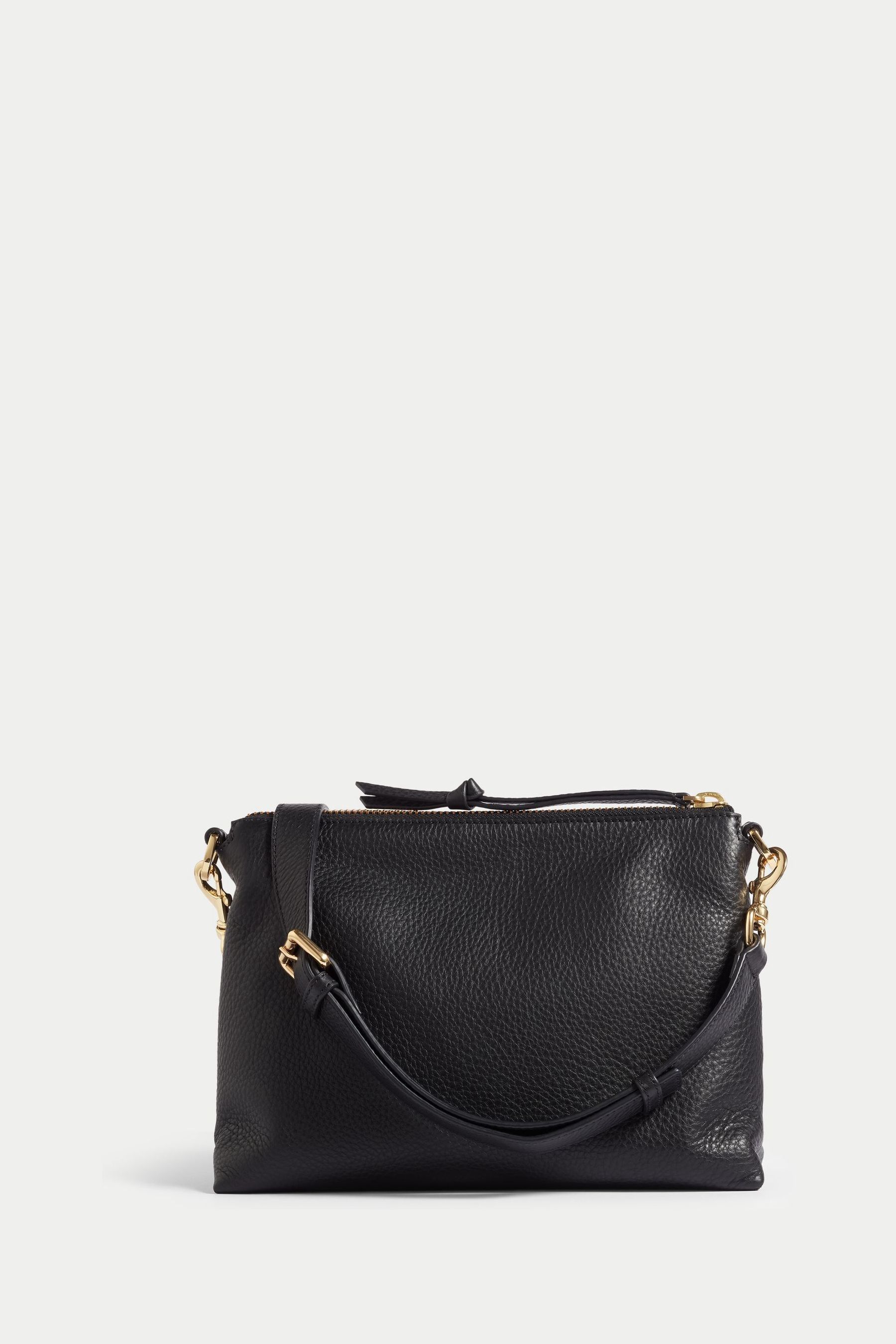 Buy Jigsaw Black Pebble Leather Ava Cross Body Bag from the Next UK online shop