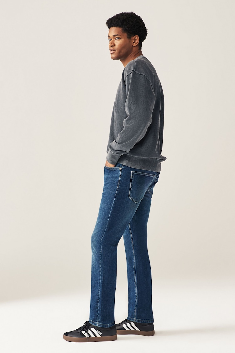Blue Mid Slim Fit Classic Stretch Jeans - Image 3 of 9