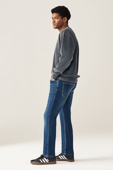 Mid Blue Slim Classic Stretch Jeans