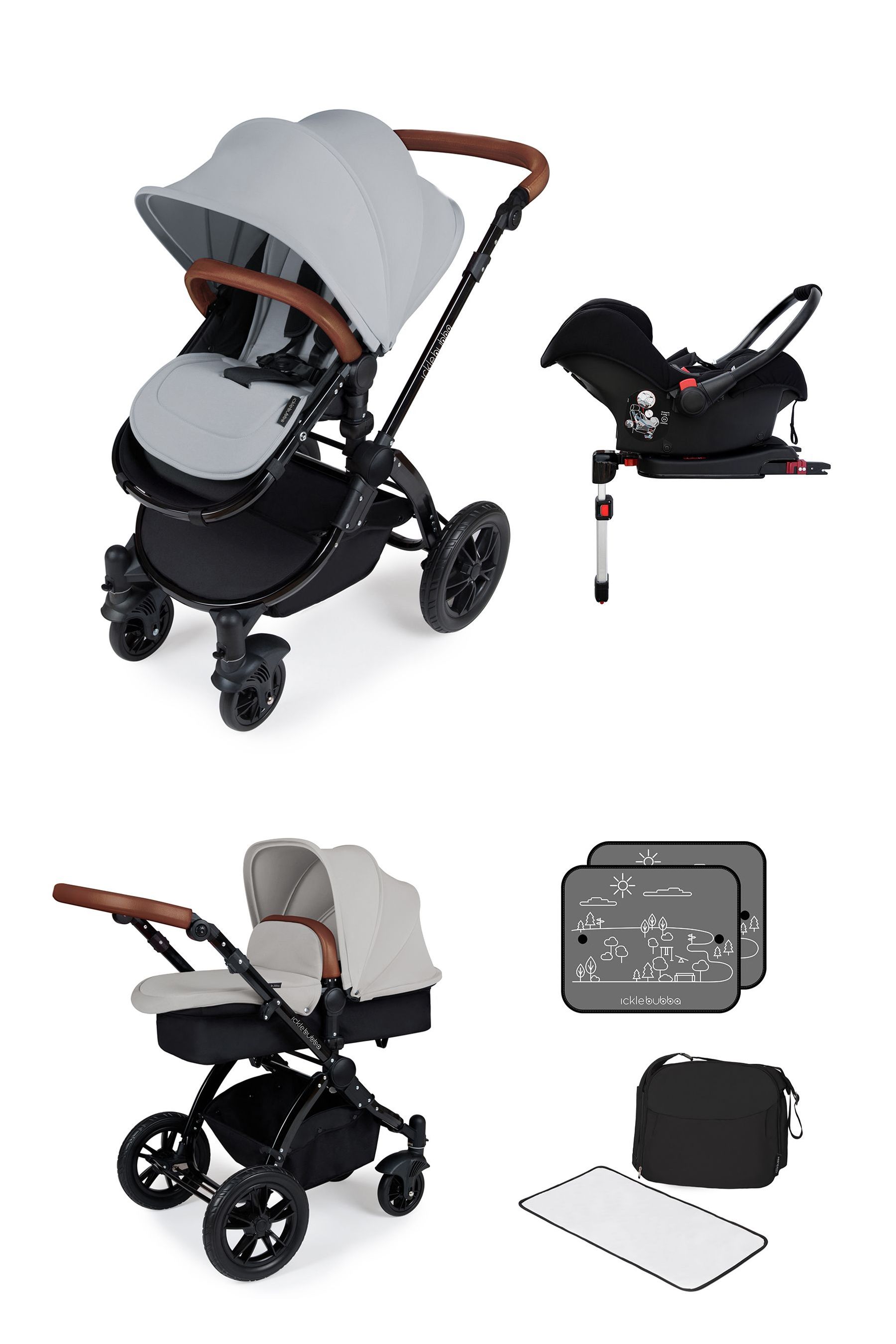 Buy Ickle Bubba Silver Stomp V3 AIO Isofix Travel System from the