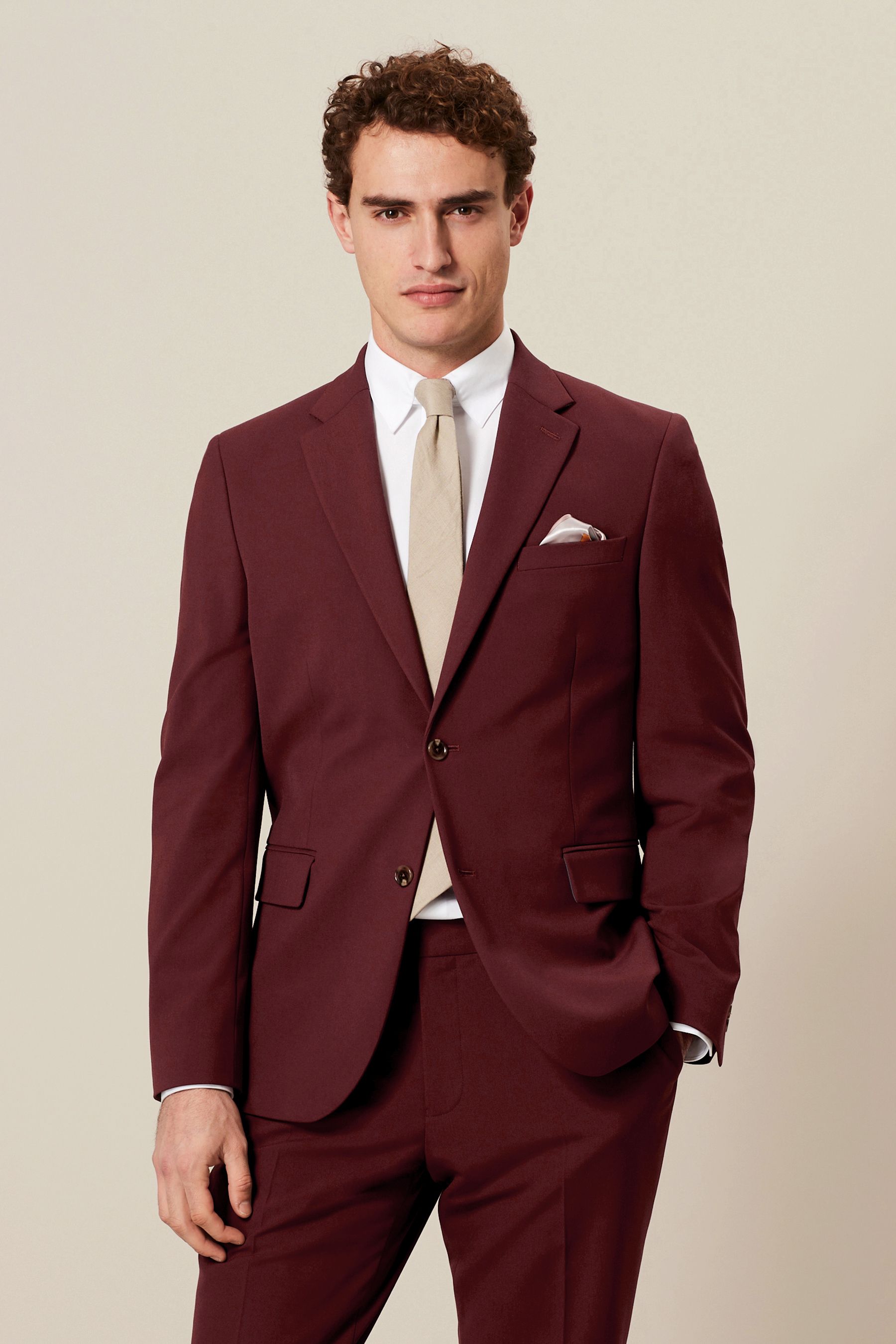 Buy Brick Red Slim Fit Motionflex Stretch Suit Jacket from the Next UK online shop