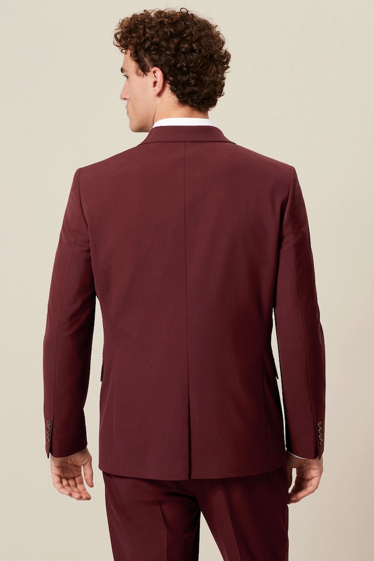 Brick Red Slim Fit Motionflex Stretch Suit Jacket - Image 2 of 10