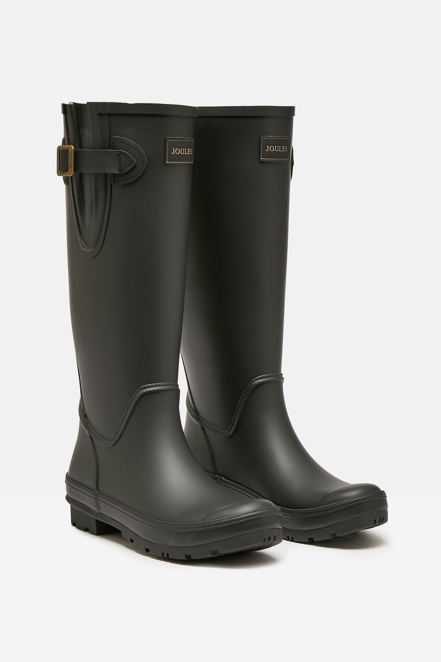 Joules Houghton Black Adjustable Tall Wellies 5 Womens