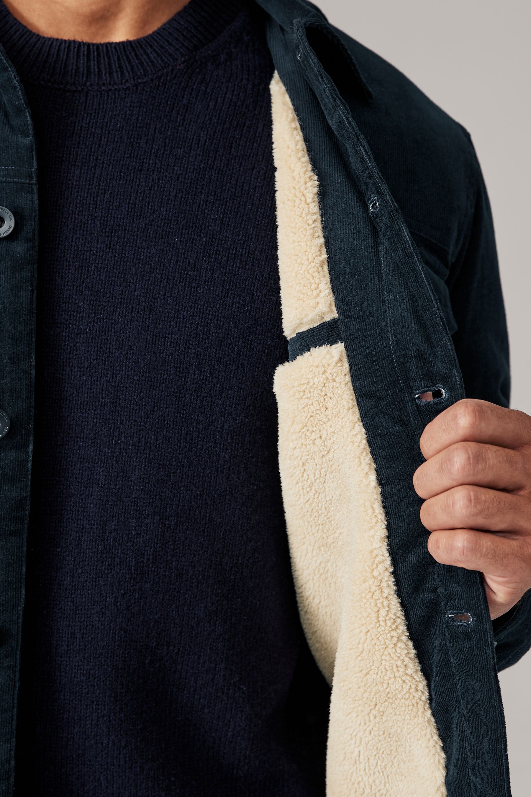 Cord borg lined jacket hot sale