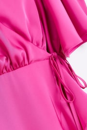 River Island Pink Waterfall Wrap Bridesmaid Dress - Image 5 of 5